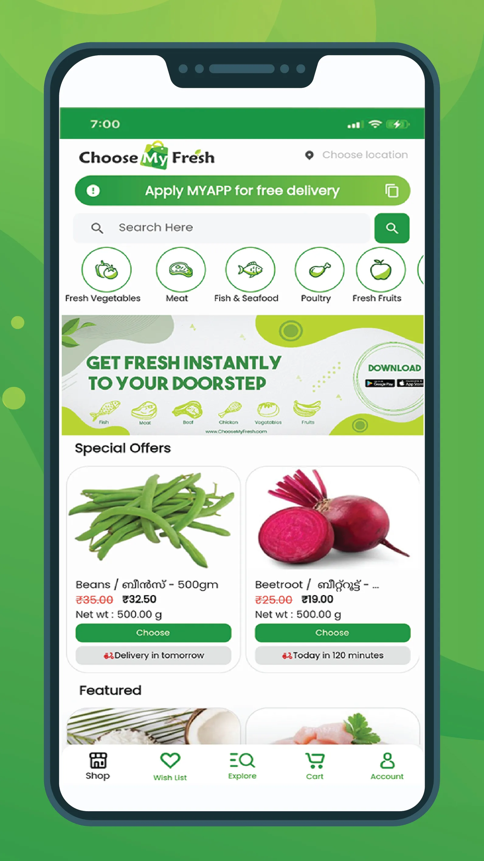 Choose My Fresh | Indus Appstore | Screenshot