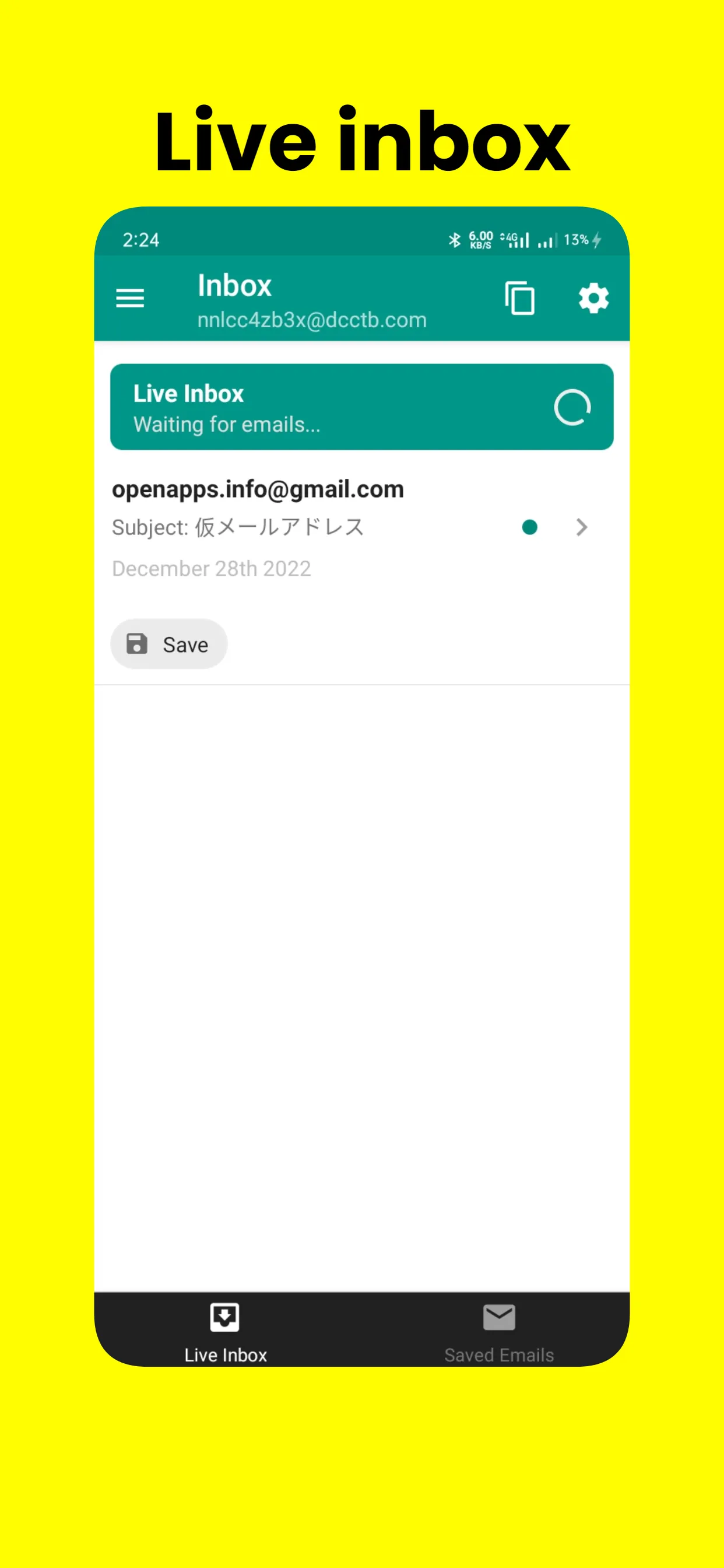 Temporary Email Address | Indus Appstore | Screenshot