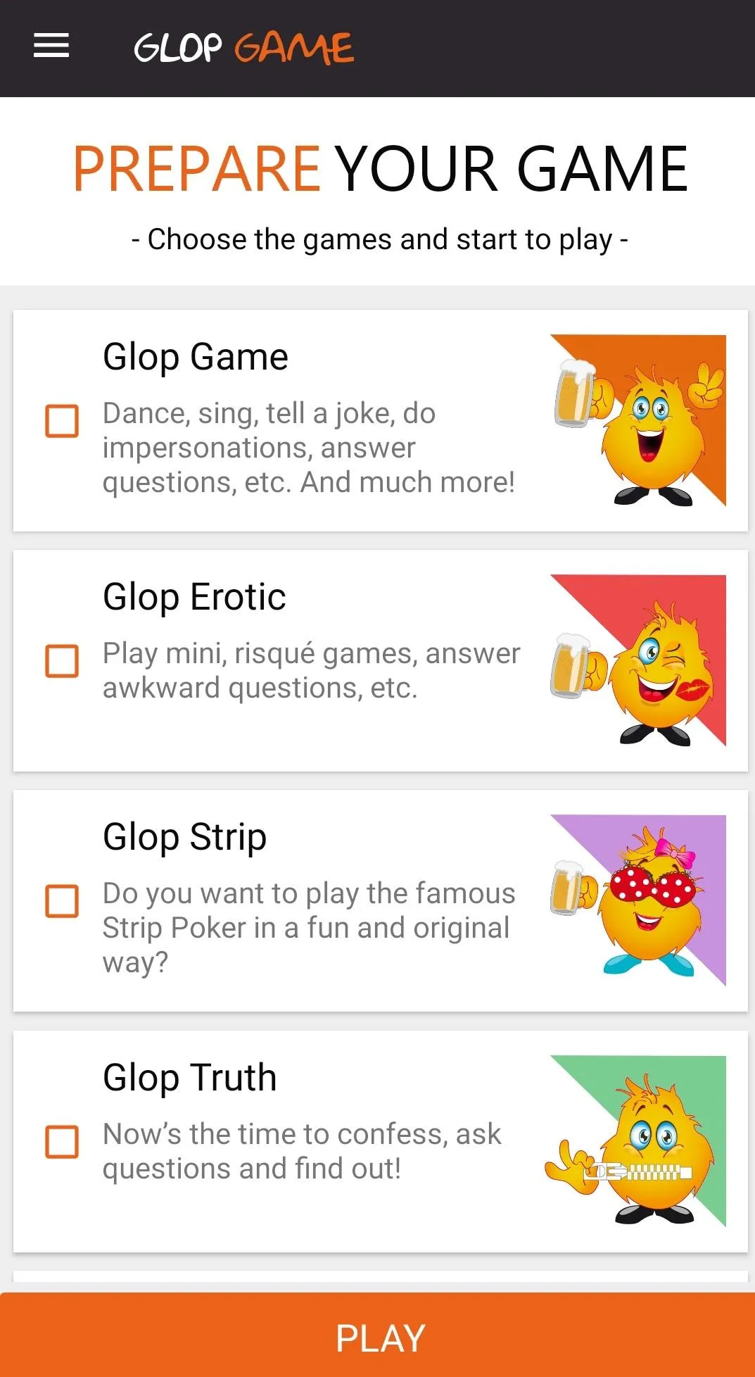 Drinking Card Game -  Glop | Indus Appstore | Screenshot