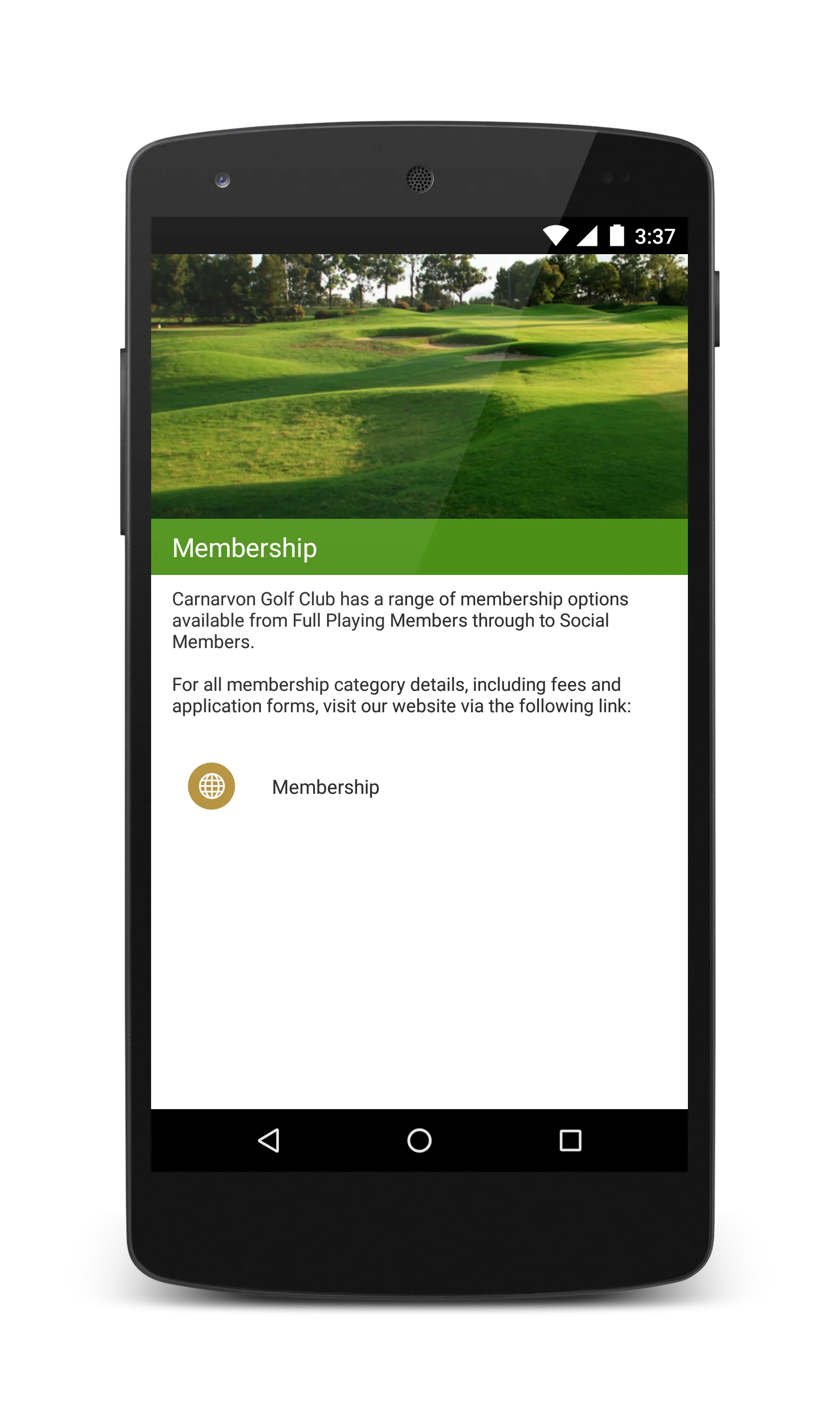 Carnarvon Golf Club | Indus Appstore | Screenshot