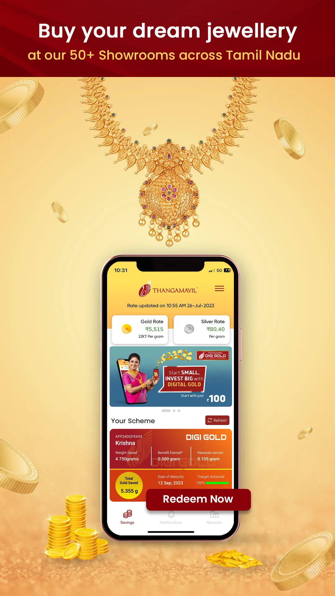 Thangamayil DigiGold Savings | Indus Appstore | Screenshot