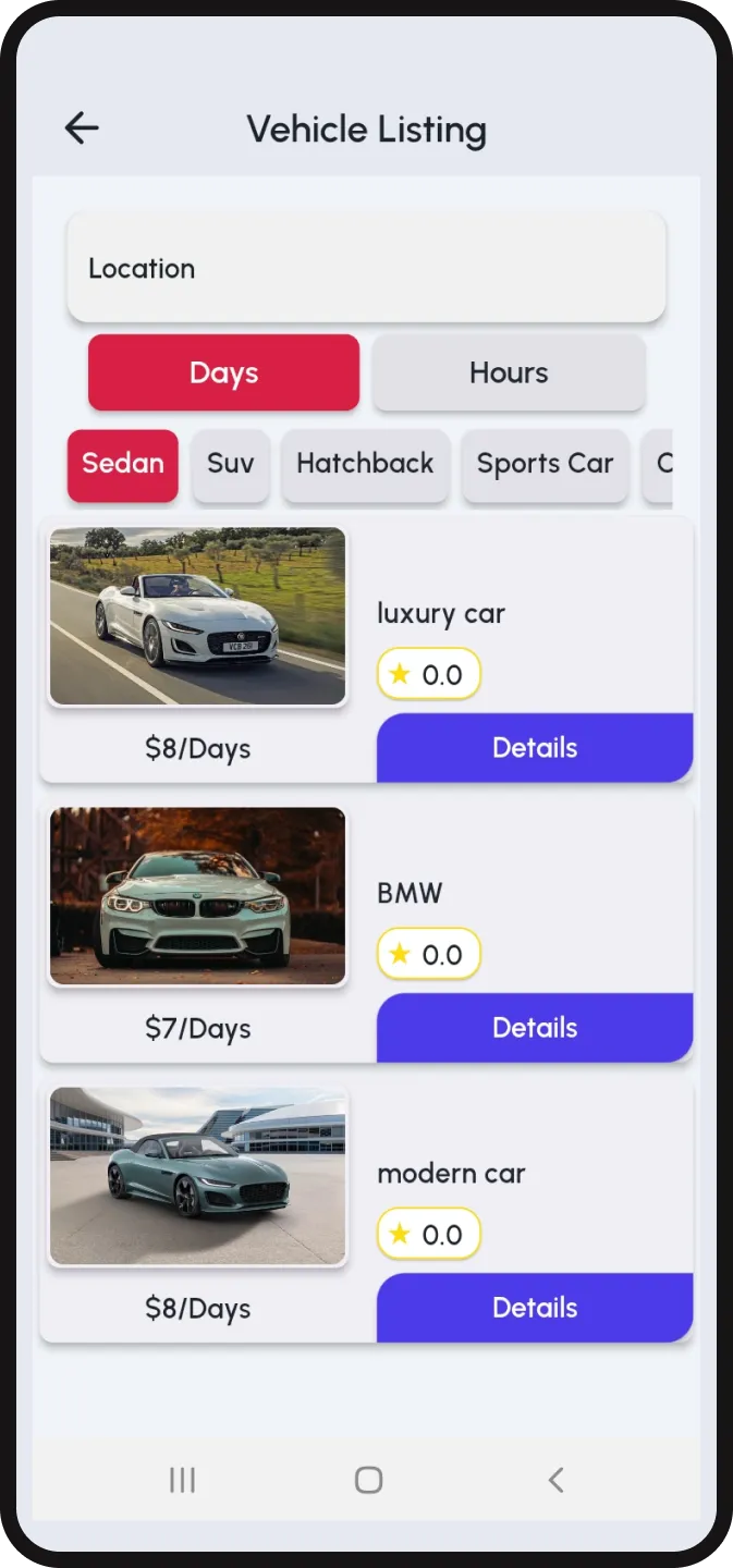 car rental | Indus Appstore | Screenshot