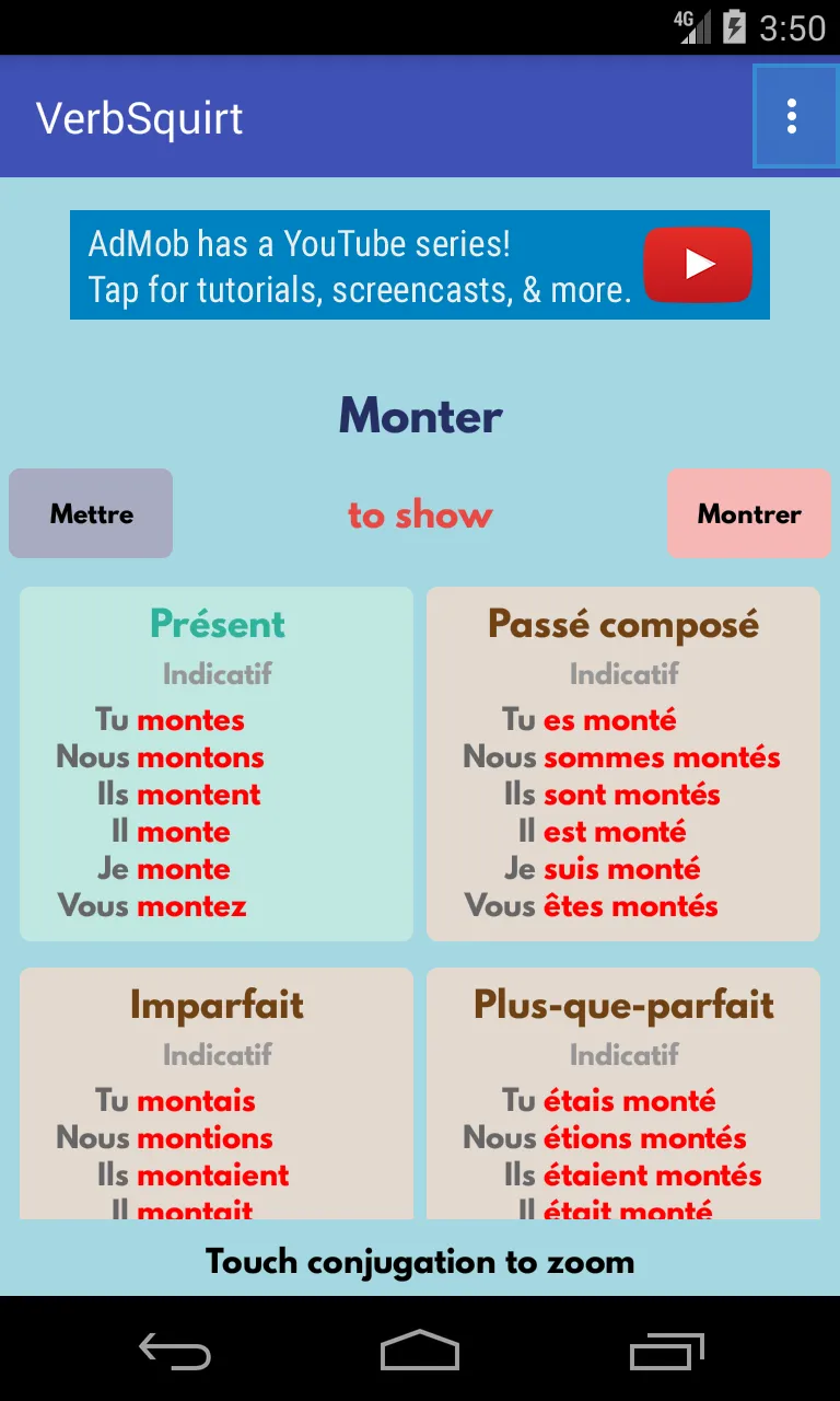 VerbSquirt French Verbs | Indus Appstore | Screenshot