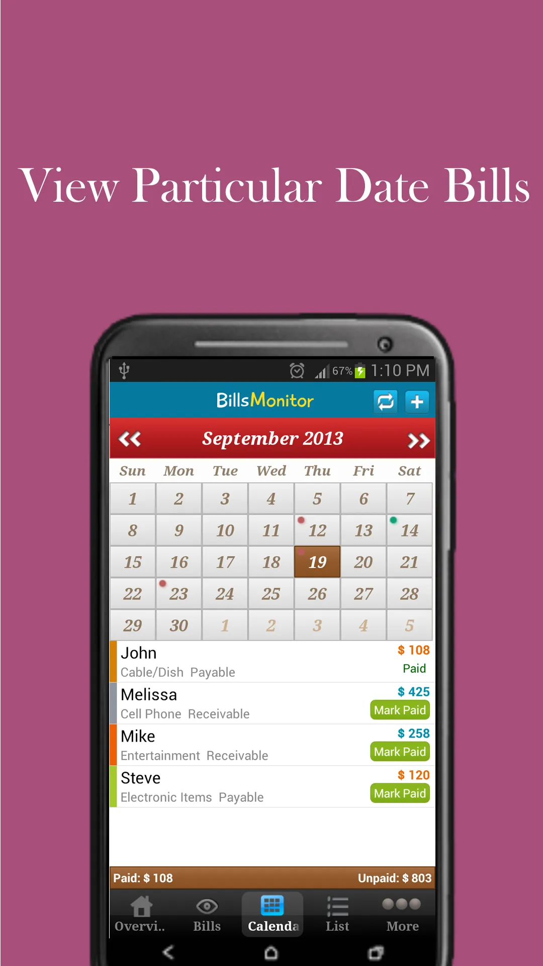 Bills Monitor &Manager | Indus Appstore | Screenshot