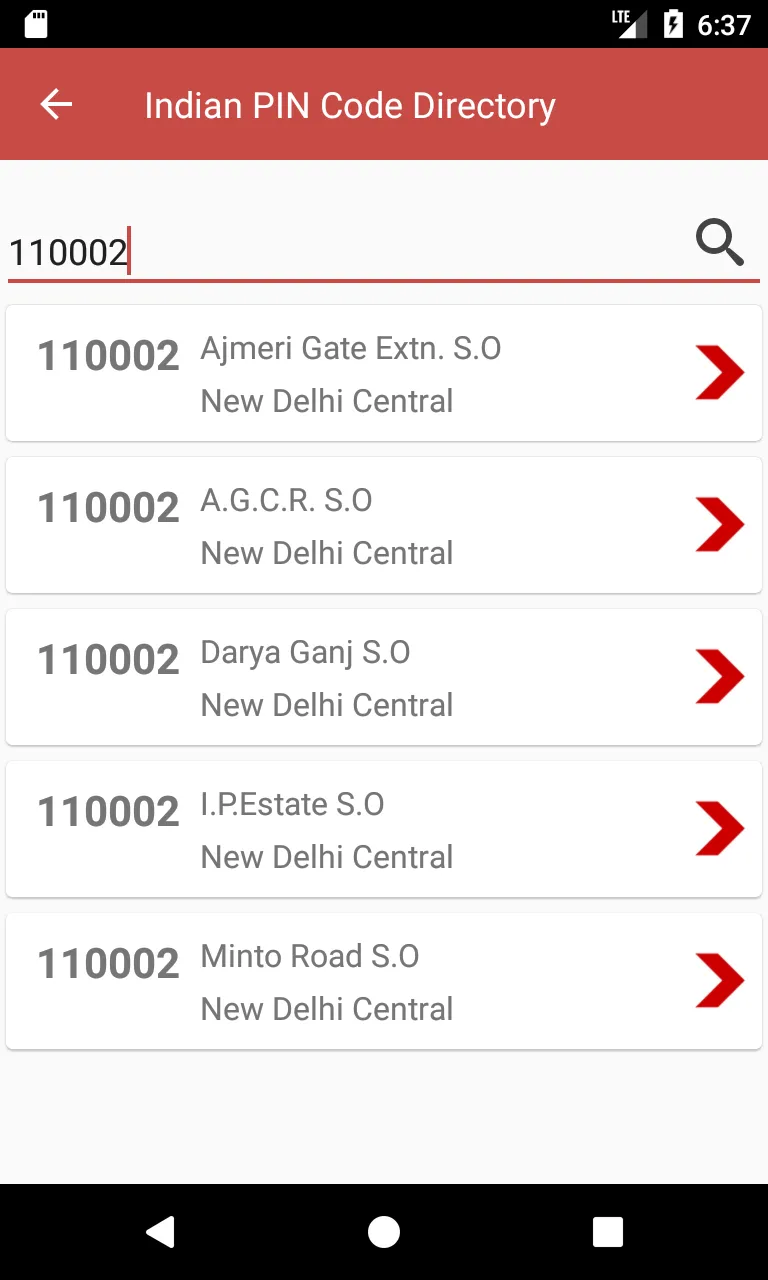 Indian PIN Code Directory | Indus Appstore | Screenshot