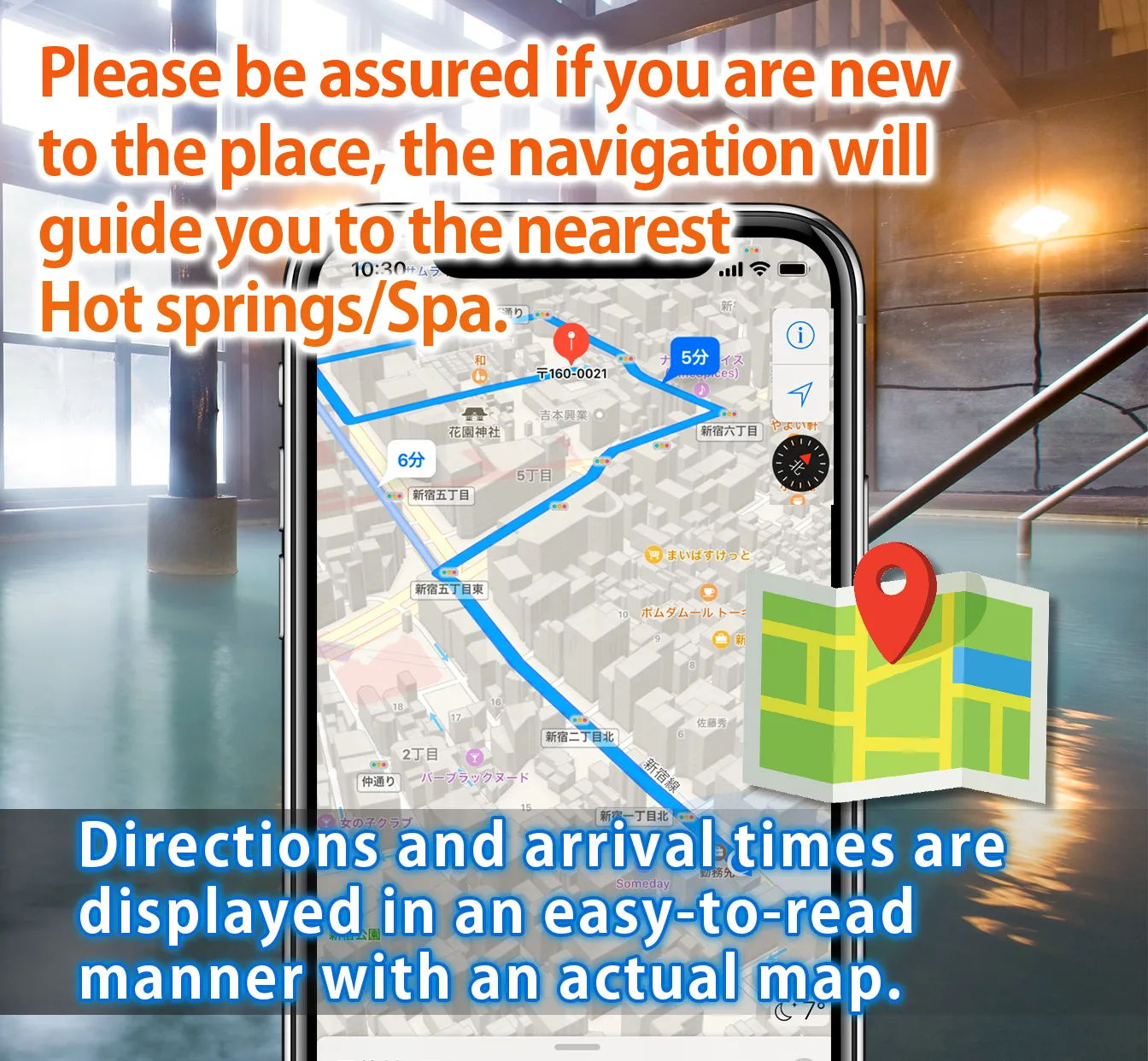 Hot spring spa information Map | Indus Appstore | Screenshot