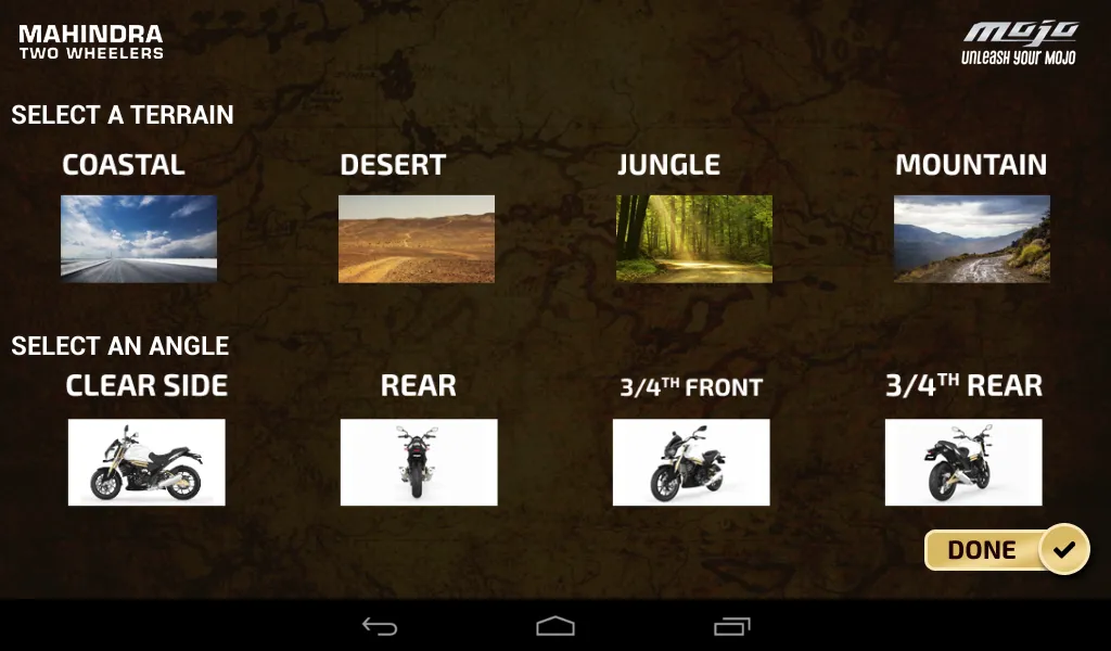 Mahindra Mojo Customisation | Indus Appstore | Screenshot