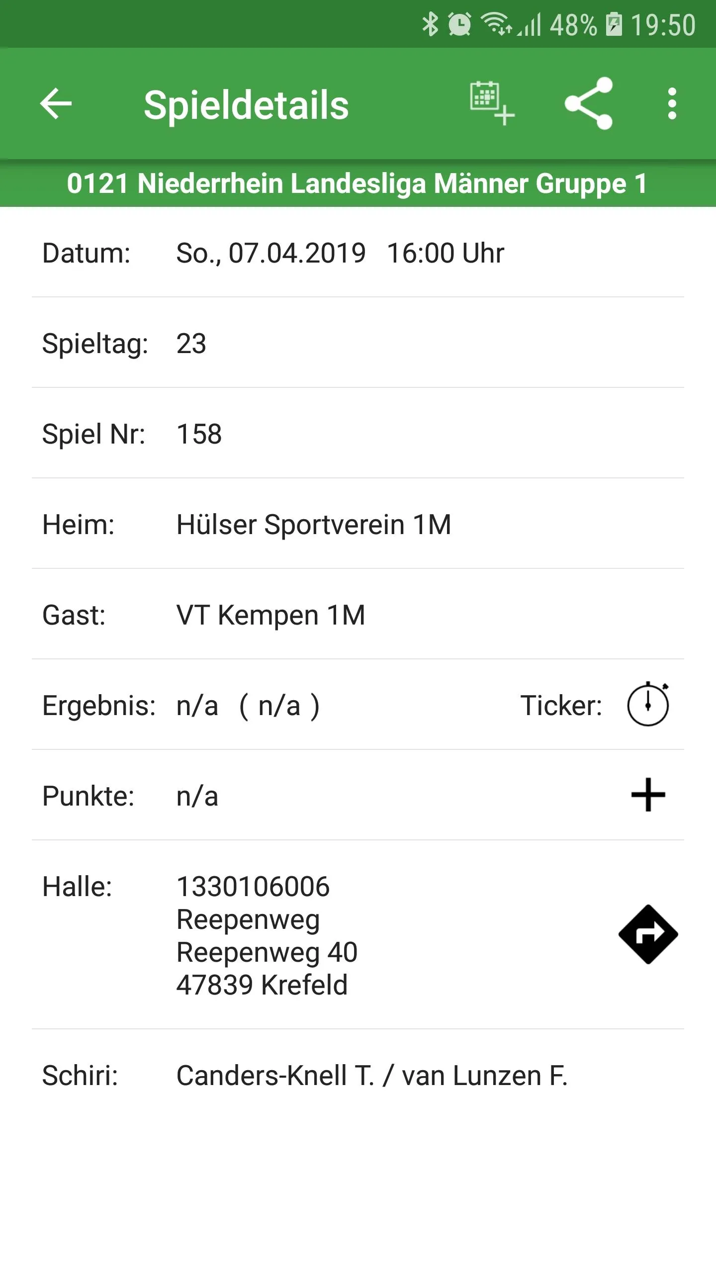 Hülser Sportverein Handball | Indus Appstore | Screenshot