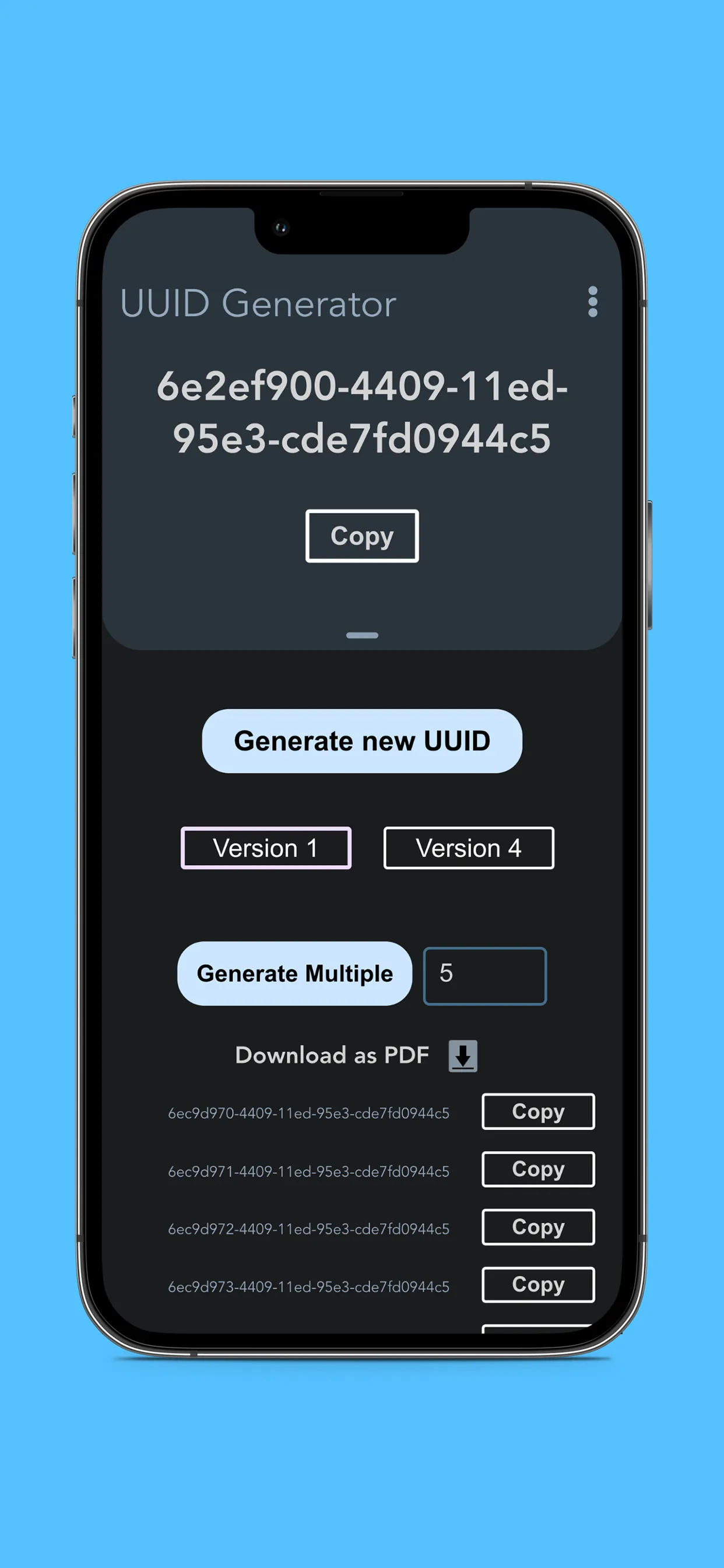 UUID Generator | Indus Appstore | Screenshot