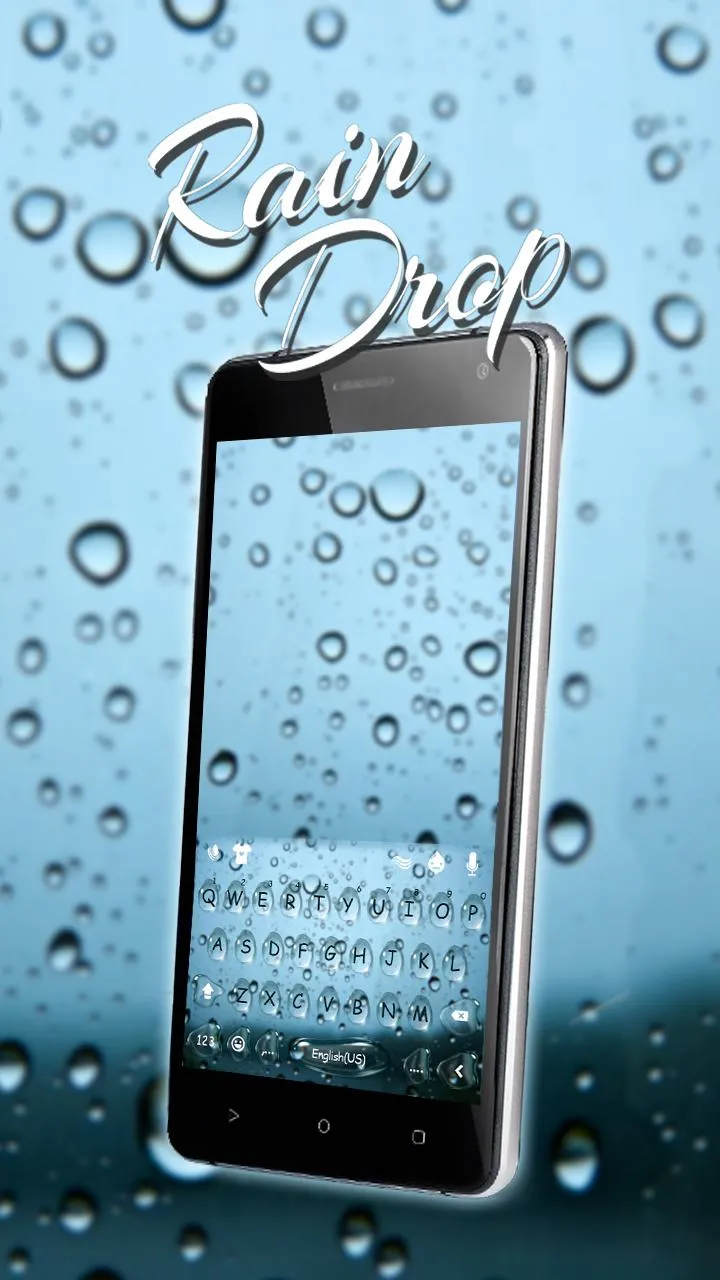 Blue Raindrops Keyboard Theme | Indus Appstore | Screenshot