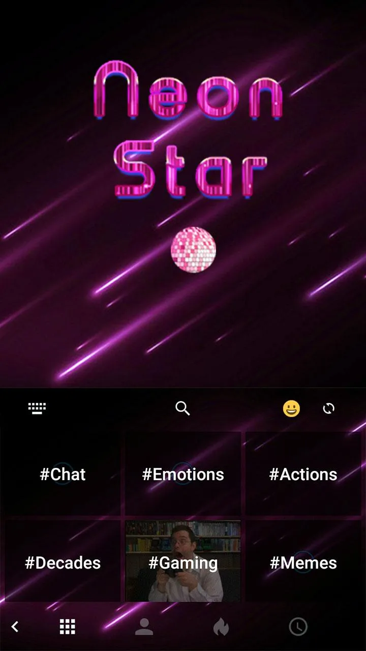 Neon Star Kika Keyboard Theme | Indus Appstore | Screenshot