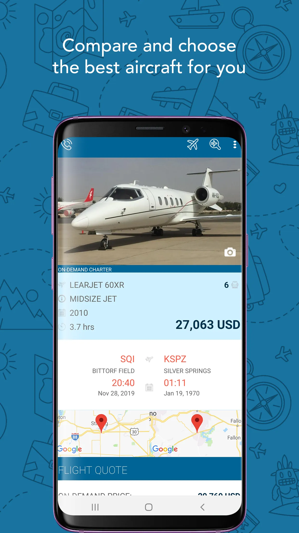 Jettly: Private Jet Charter | Indus Appstore | Screenshot