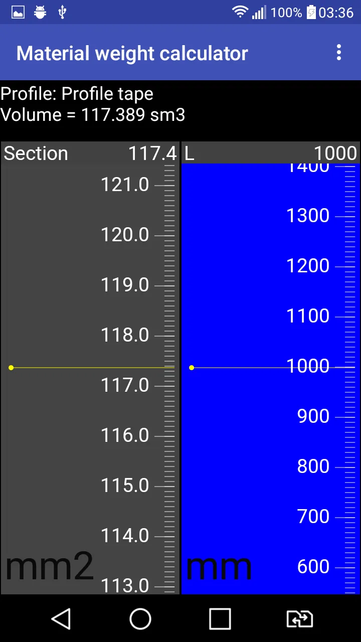 Profile mass calculator | Indus Appstore | Screenshot