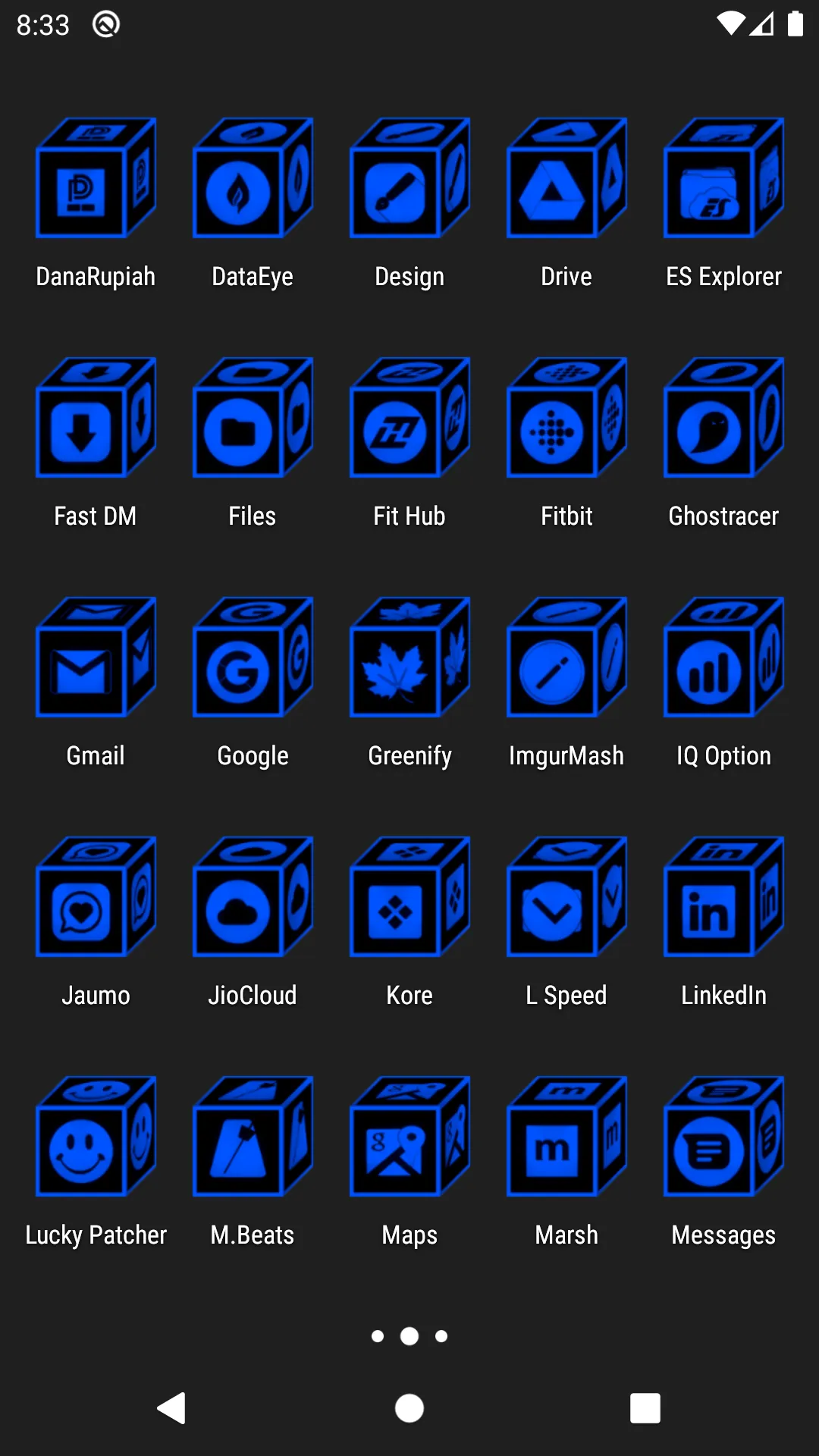 3D Flat Blue Icon Pack | Indus Appstore | Screenshot