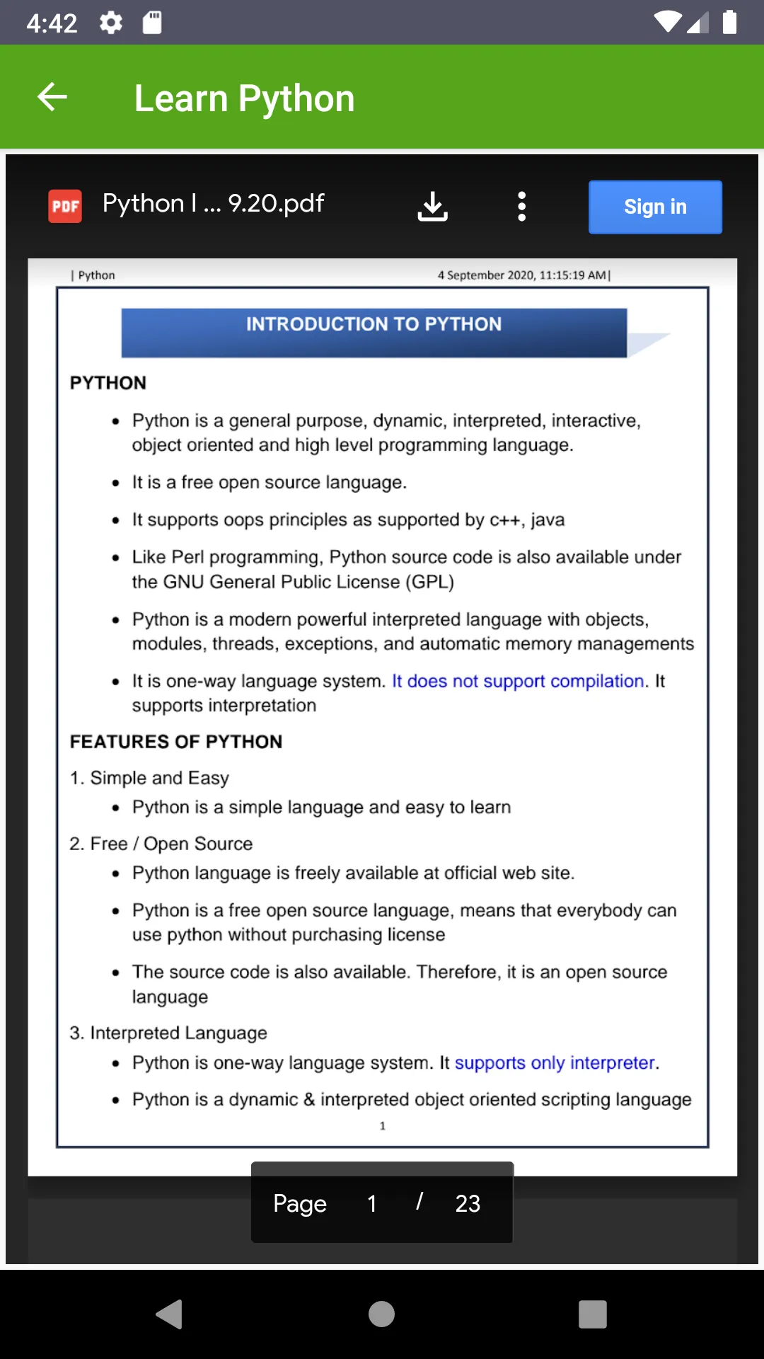 Python Tutorial | Indus Appstore | Screenshot