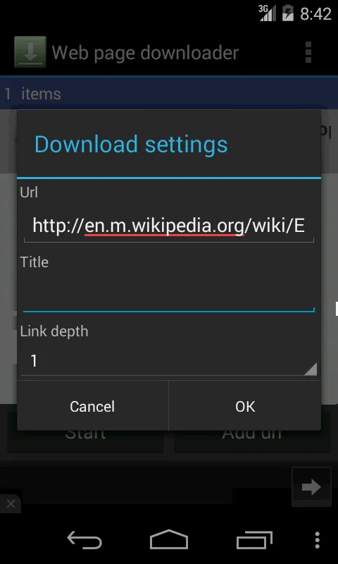 Web page downloader | Indus Appstore | Screenshot