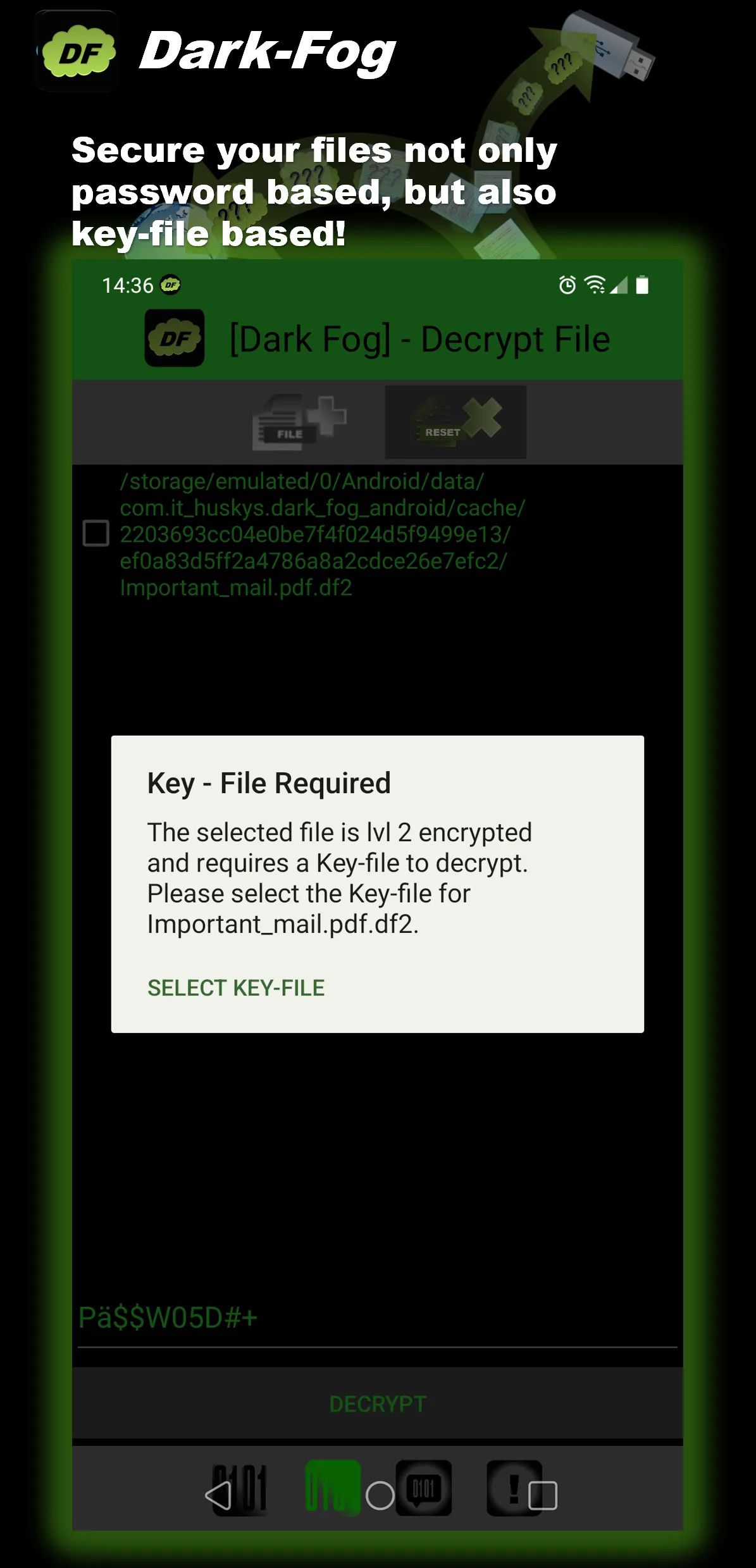 DarkFog | Easy File Encryption | Indus Appstore | Screenshot