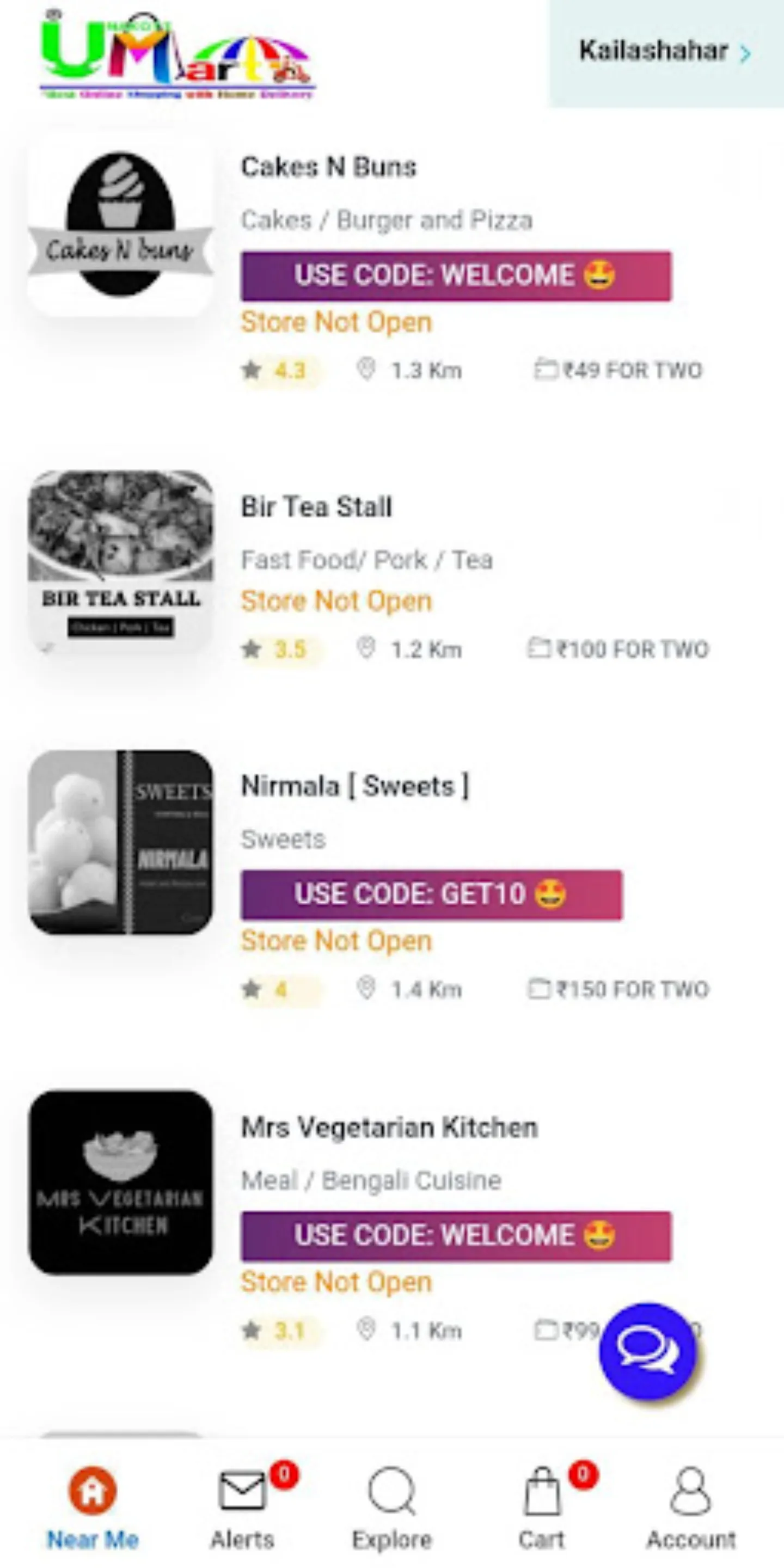 Unakoti Mart | Food Delivery | Indus Appstore | Screenshot