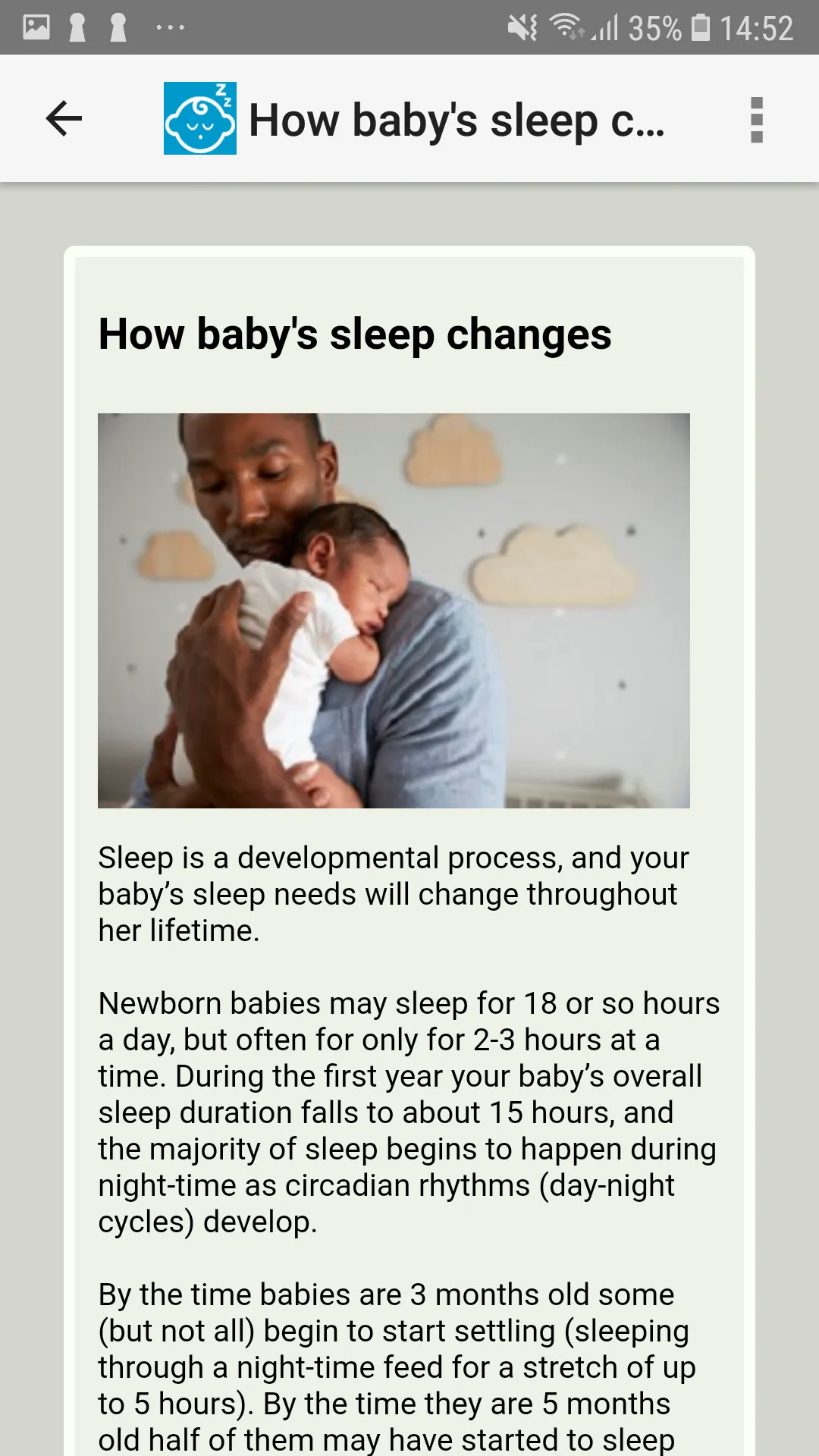 Infant Sleep Info | Indus Appstore | Screenshot