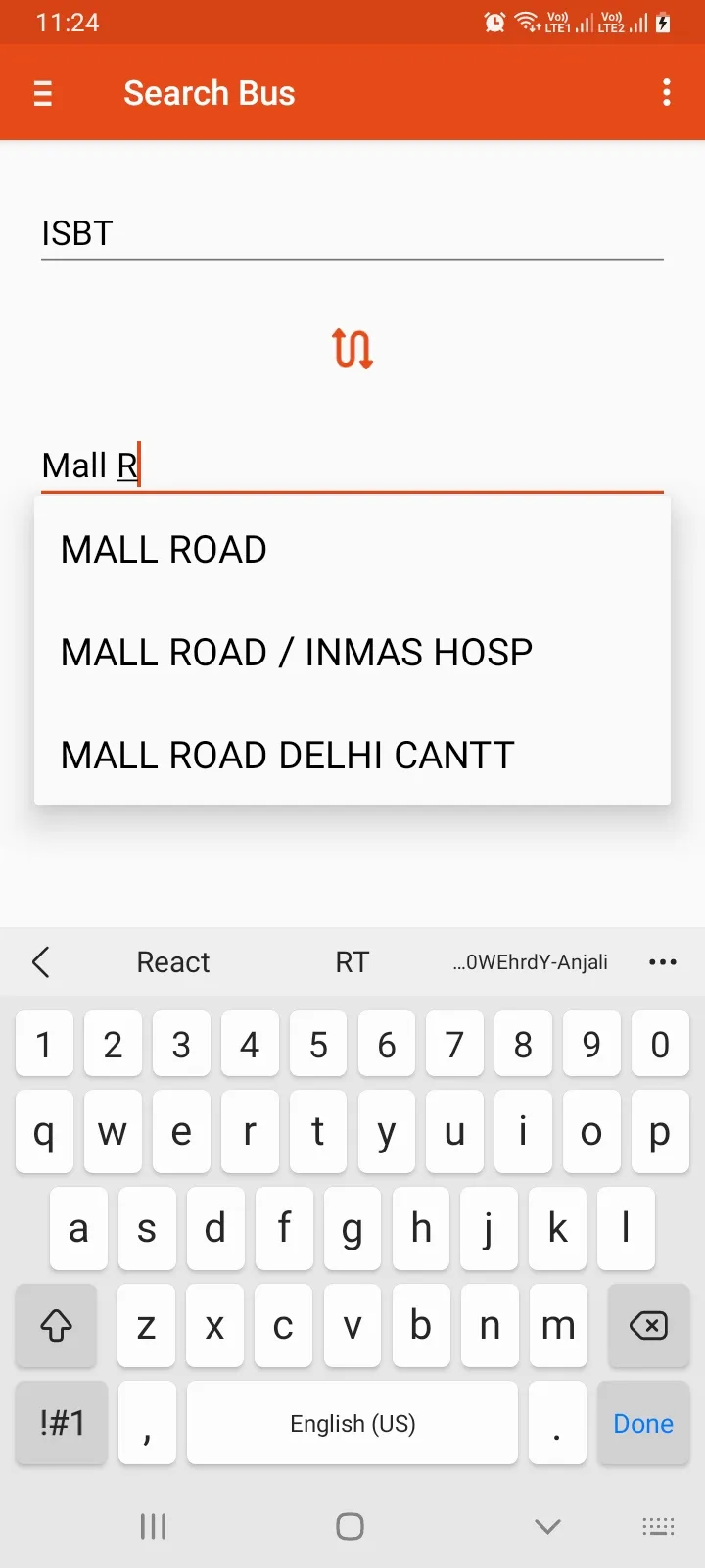 Delhi Bus Routes | Indus Appstore | Screenshot