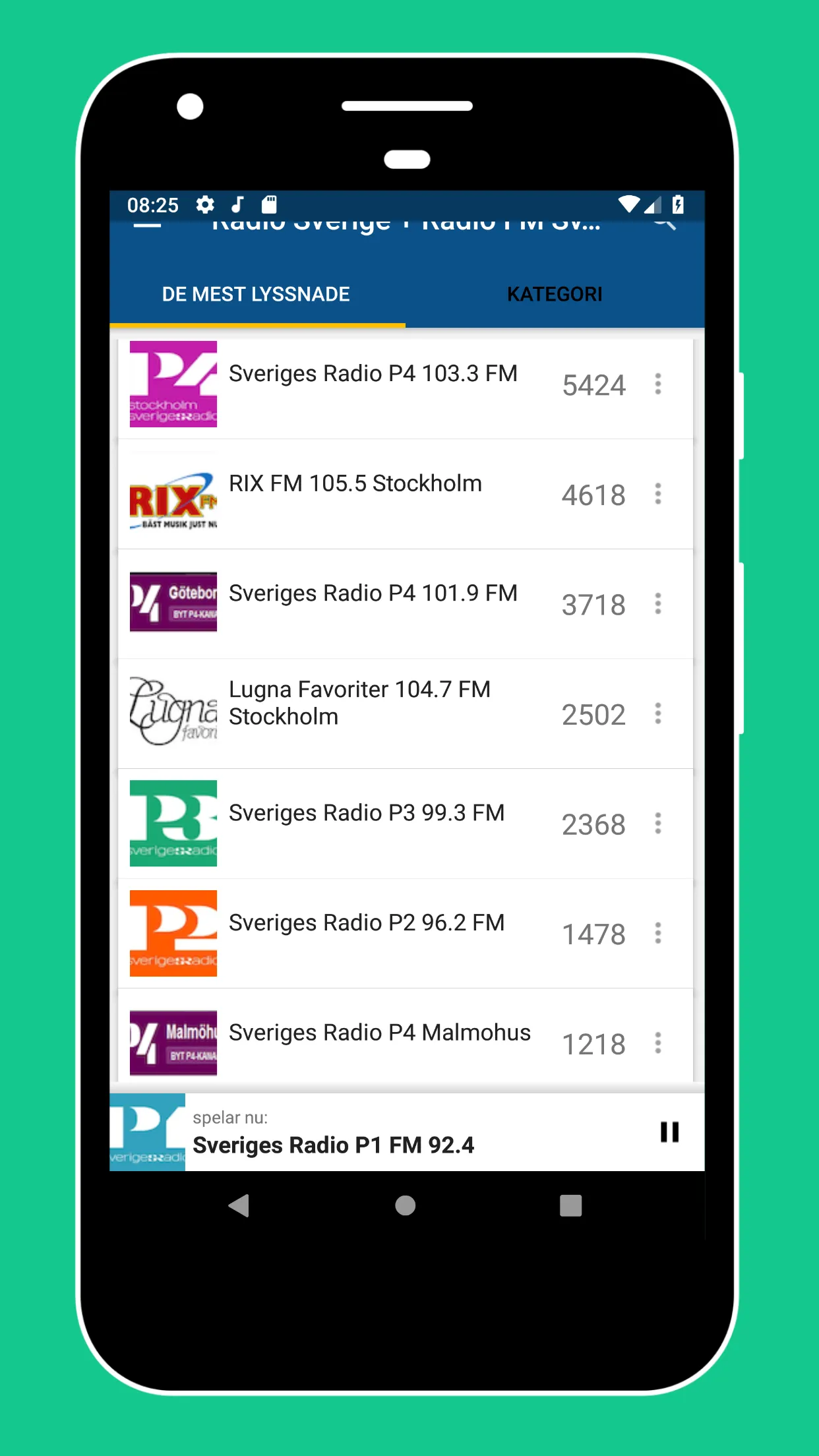 Radio Sweden + Radio Sweden FM | Indus Appstore | Screenshot