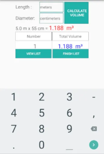 Wood Volume Calculator | Indus Appstore | Screenshot