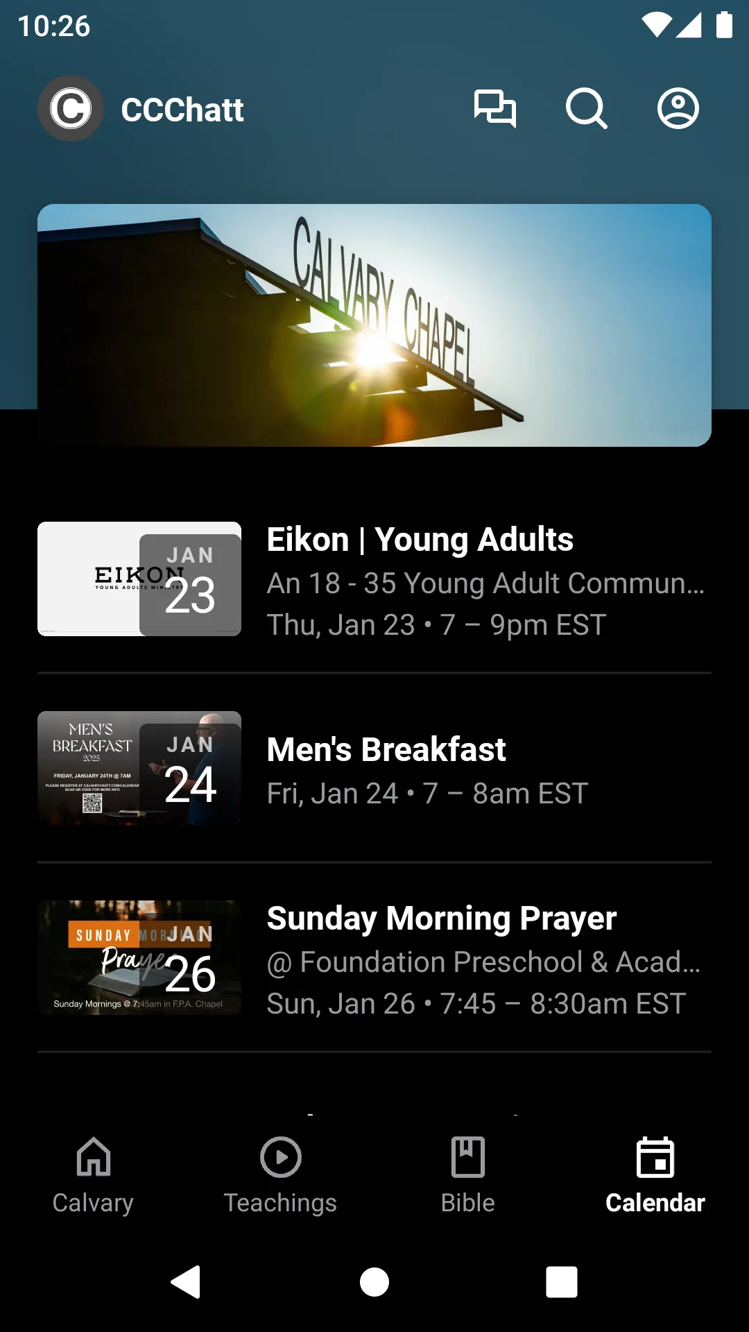 Calvary Chapel Chattanooga | Indus Appstore | Screenshot