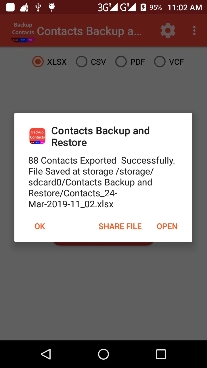 Contacts Backup and Restore | Indus Appstore | Screenshot