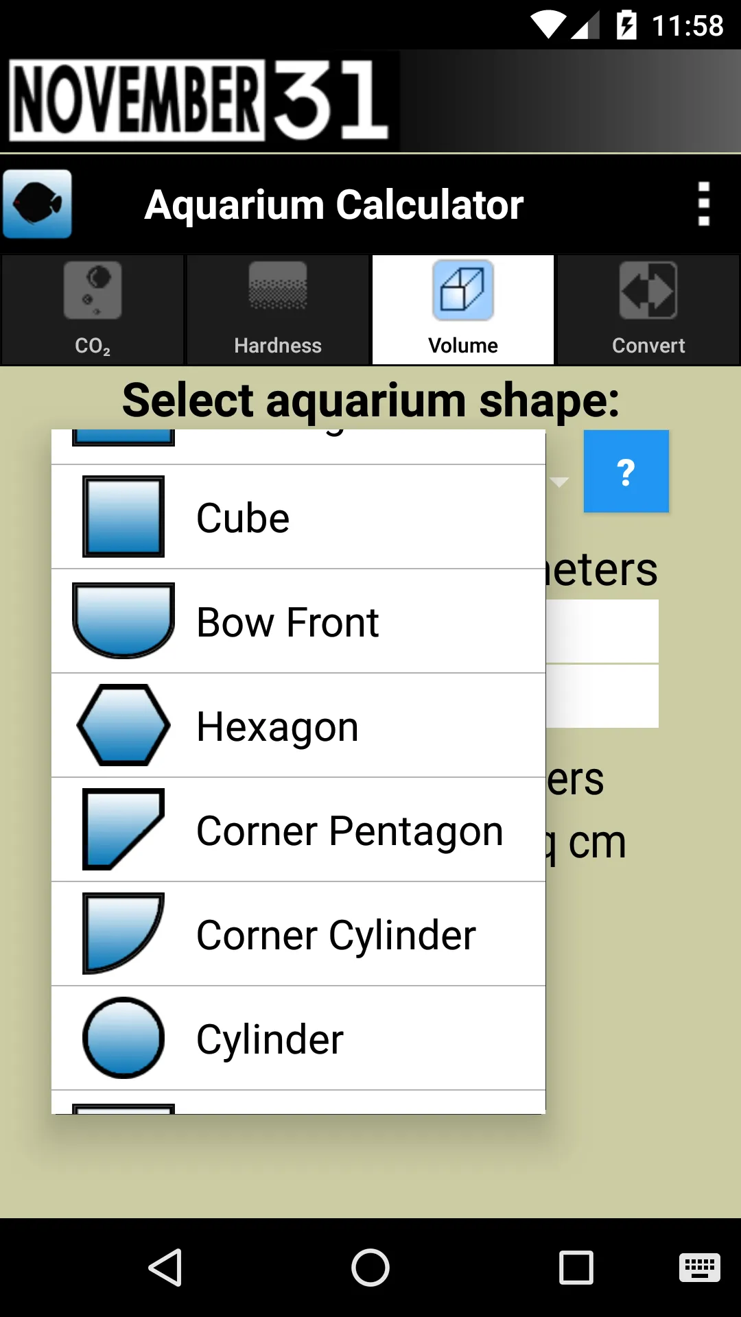 Aquarium Calculator | Indus Appstore | Screenshot