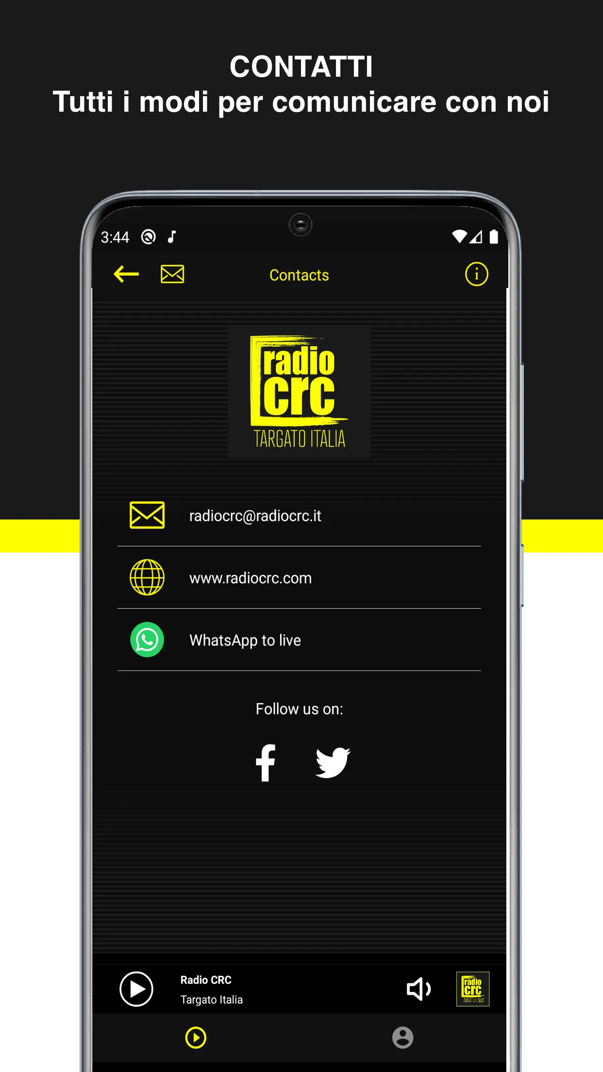 RADIO C.R.C. Targato Italia | Indus Appstore | Screenshot