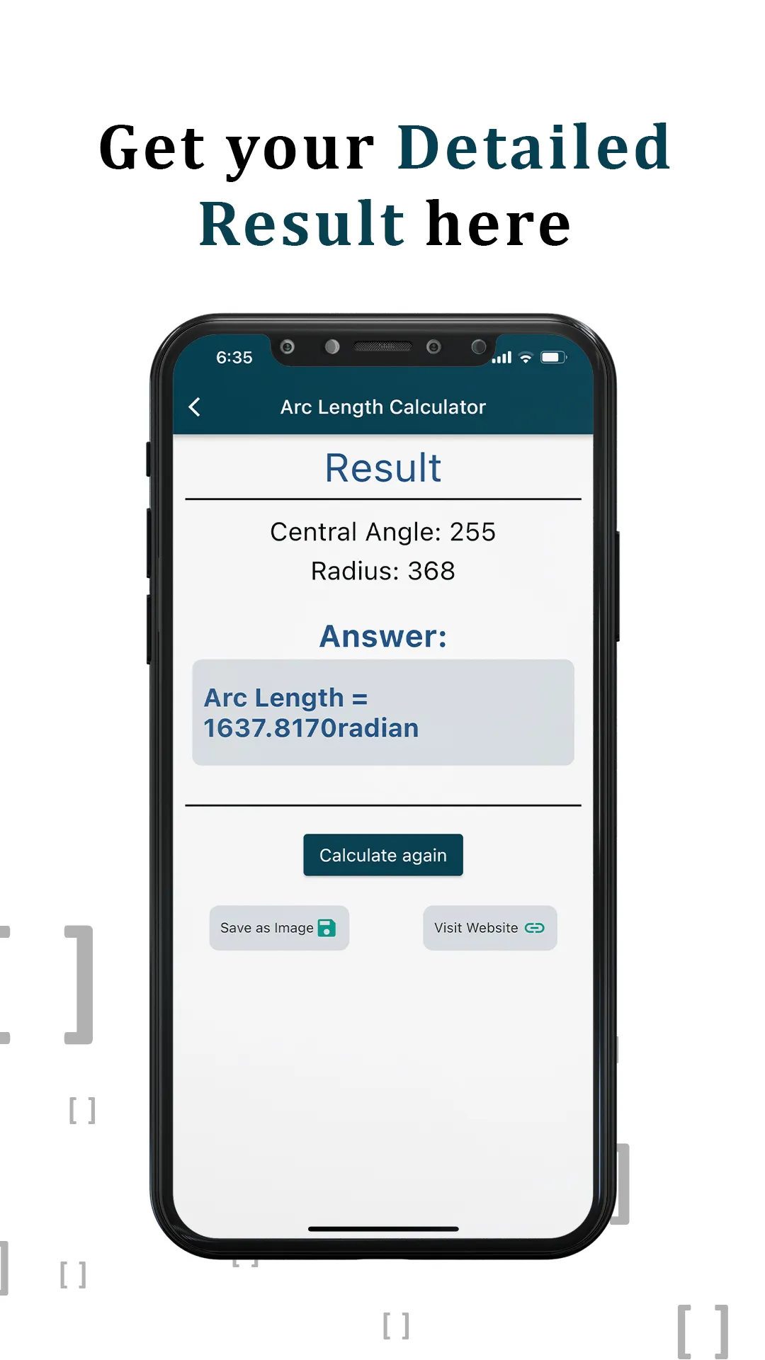 Arc Length Calculator | Indus Appstore | Screenshot