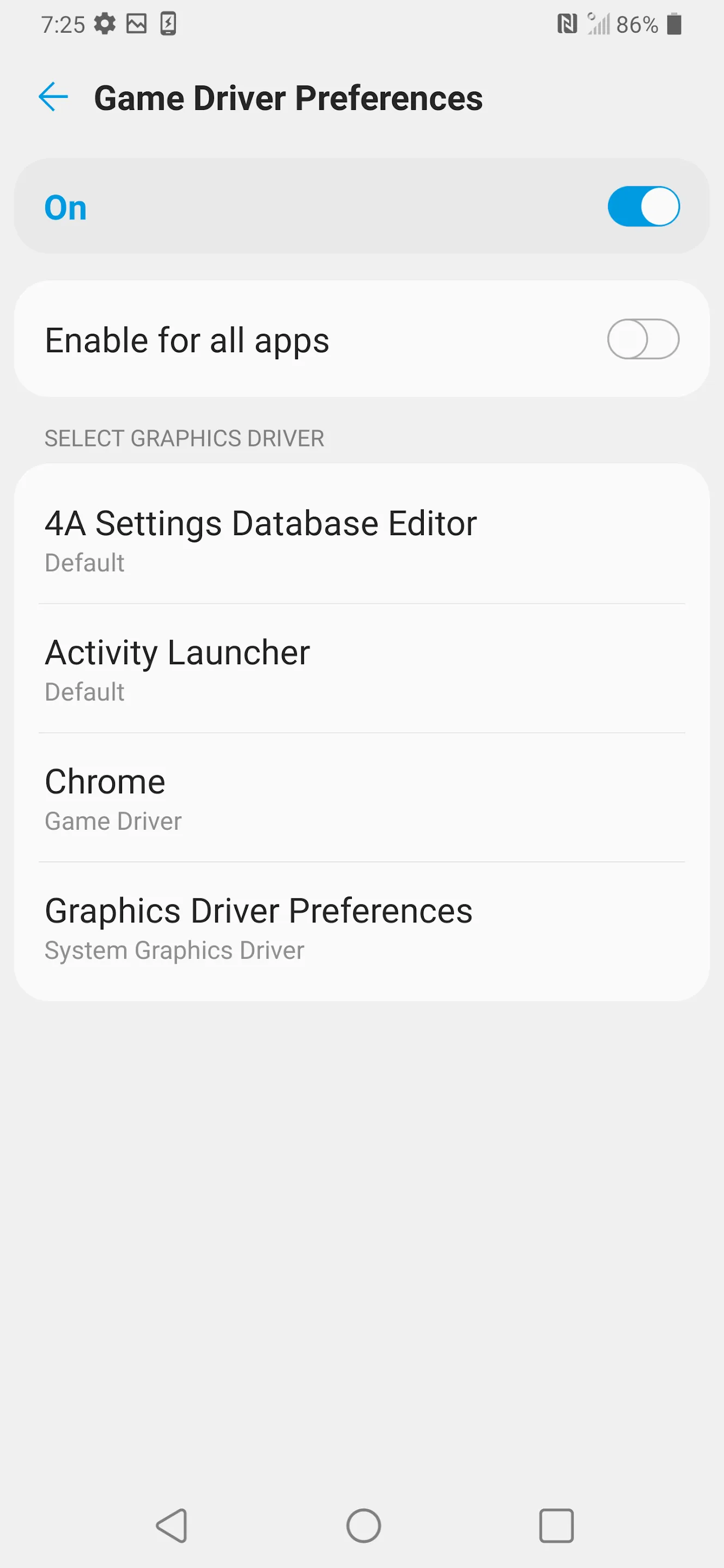 Graphics Driver Preferences | Indus Appstore | Screenshot