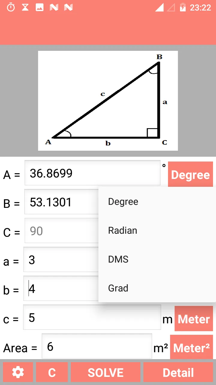 Right Angled Triangle Solver | Indus Appstore | Screenshot