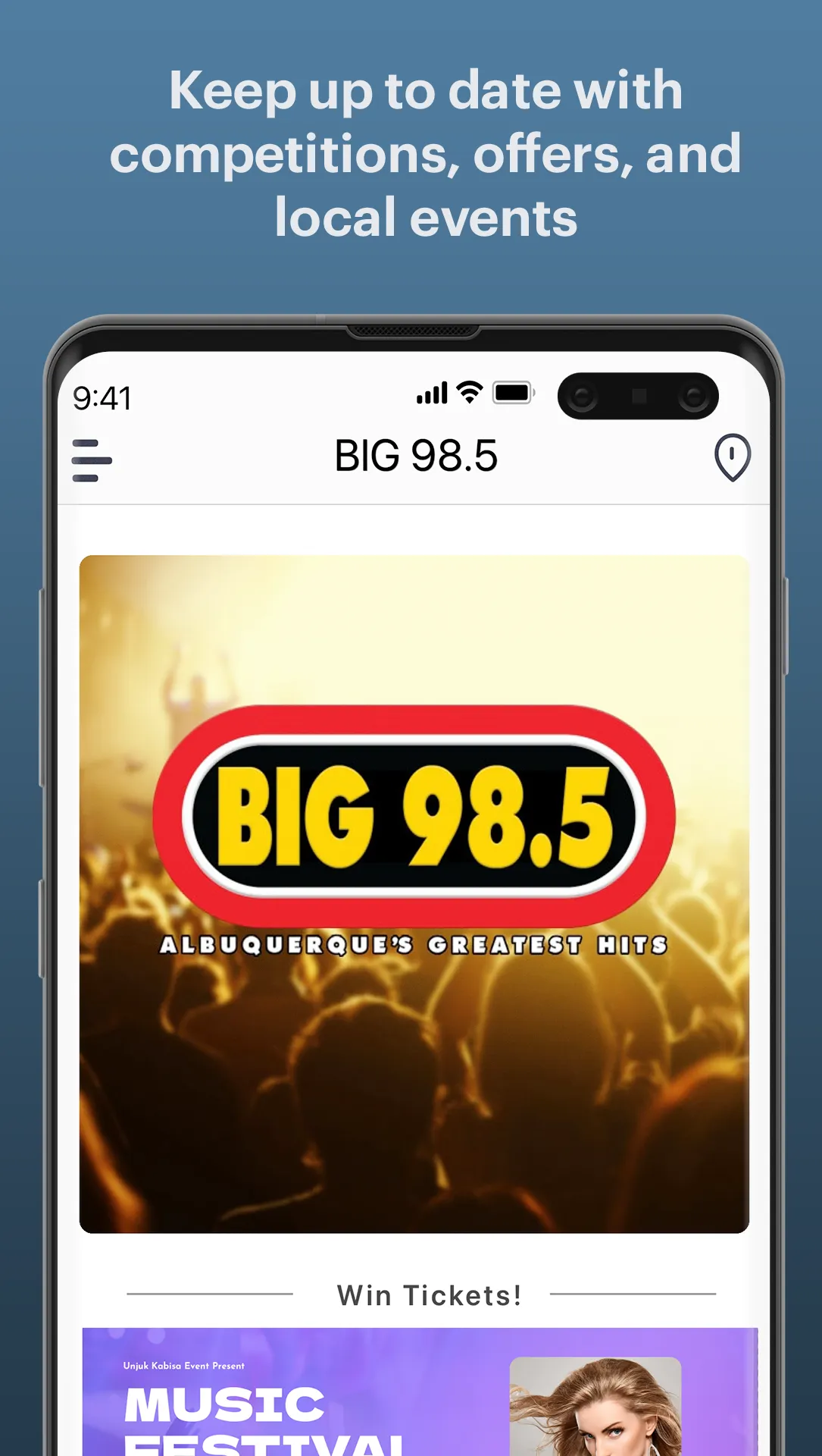 BIG 98.5 Albuquerque | Indus Appstore | Screenshot