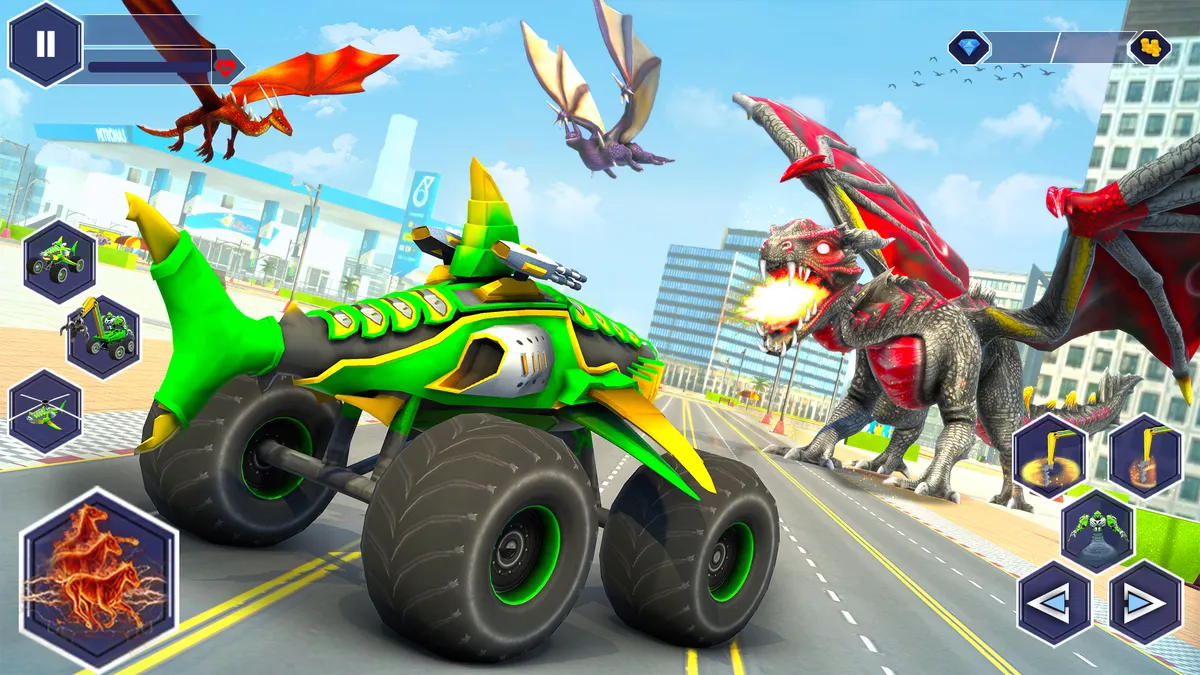 Shark Robot Car Transform Game | Indus Appstore | Screenshot