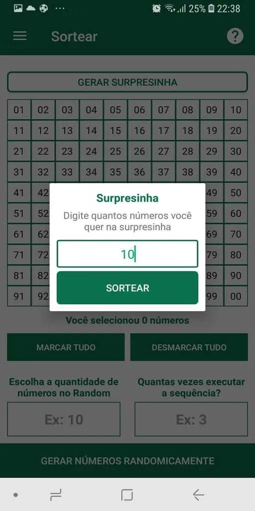 Loterias Random Sorte Lite | Indus Appstore | Screenshot