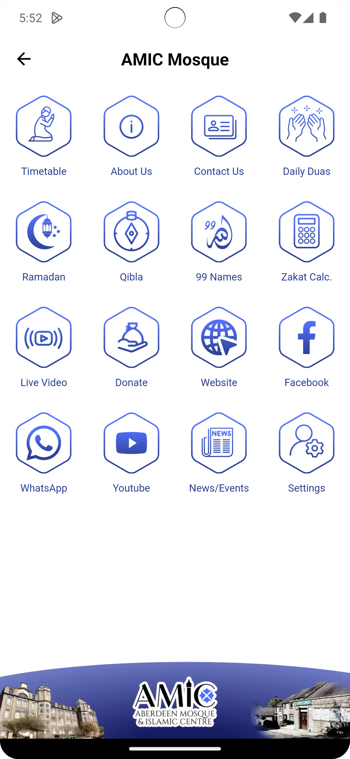 Aberdeen Mosque (AMIC) | Indus Appstore | Screenshot