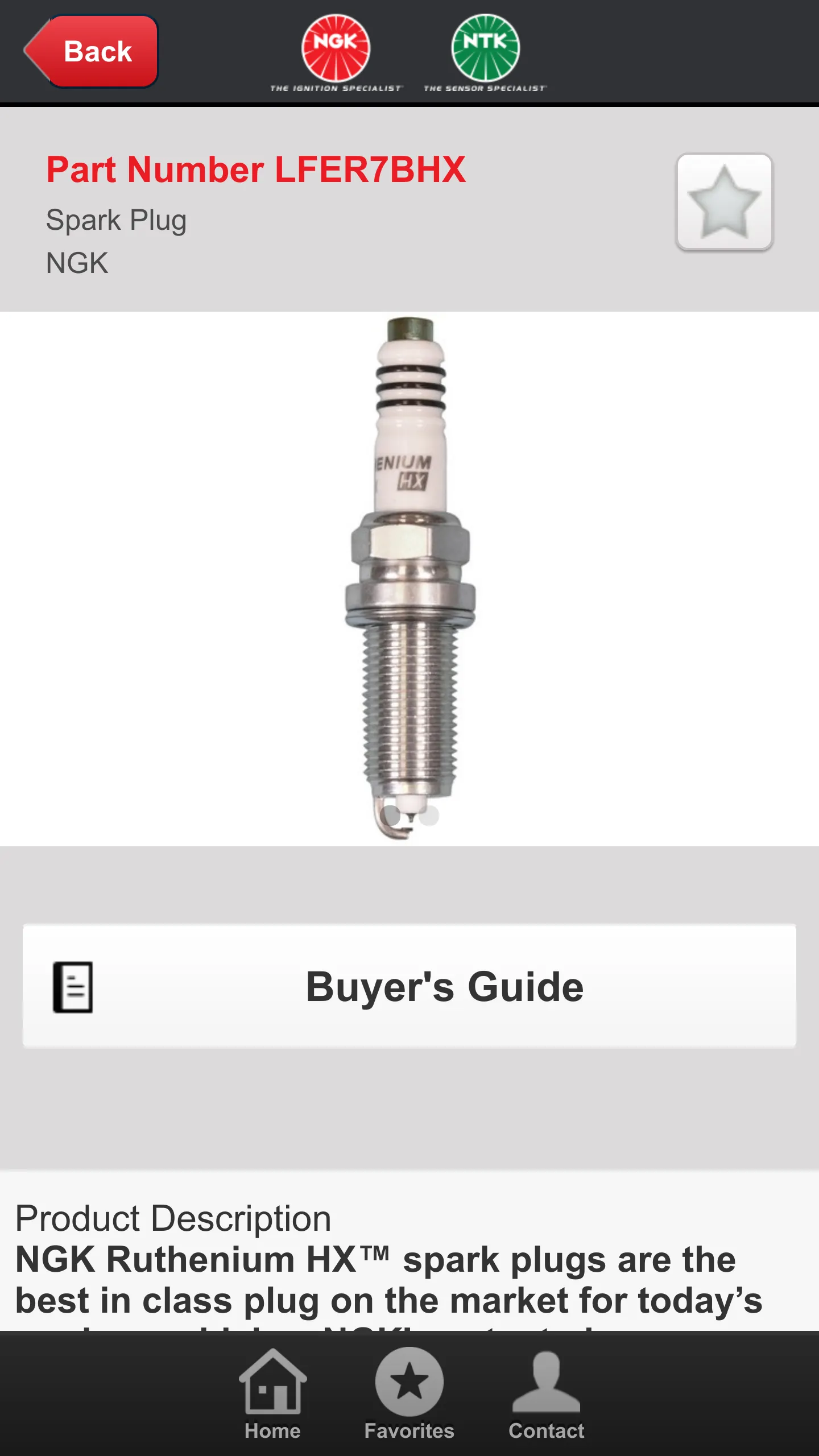 NGK / NTK Part Finder | Indus Appstore | Screenshot