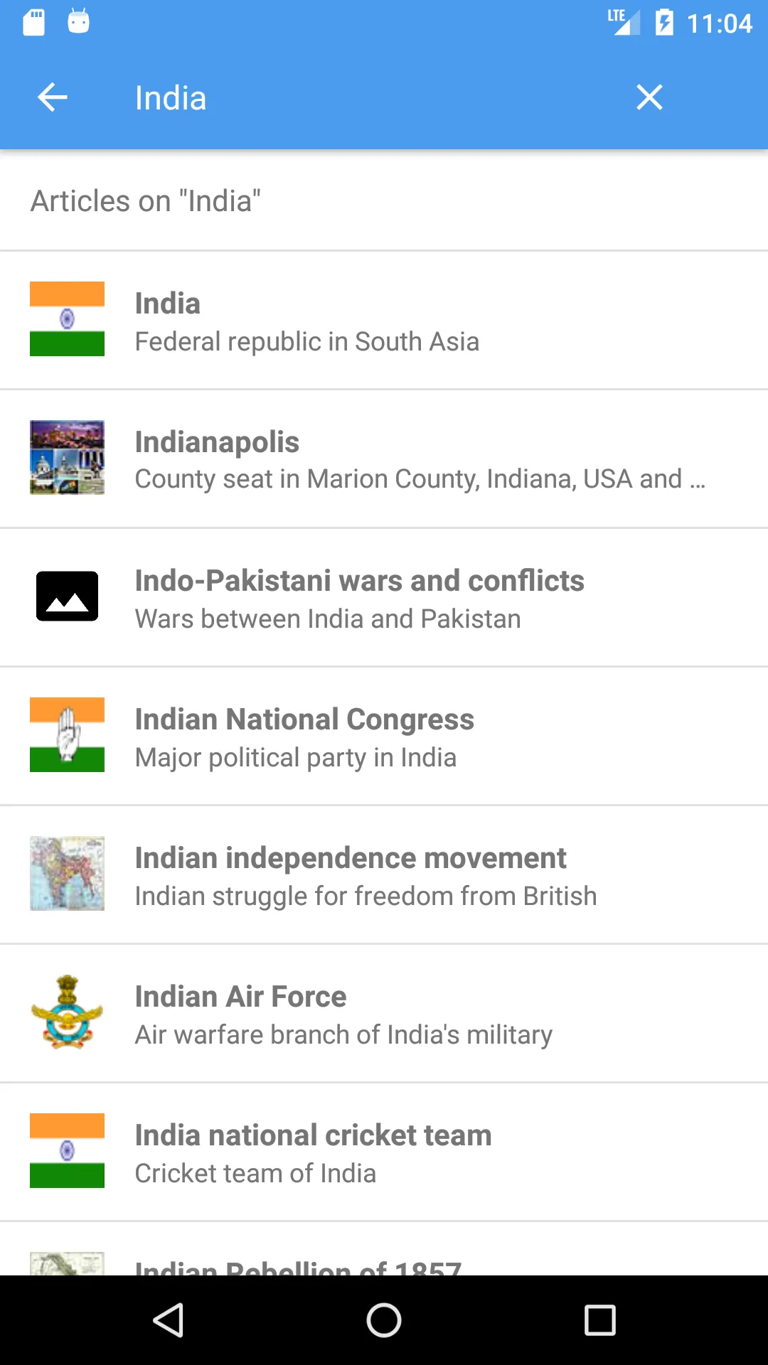 Search Wikipedia | Indus Appstore | Screenshot