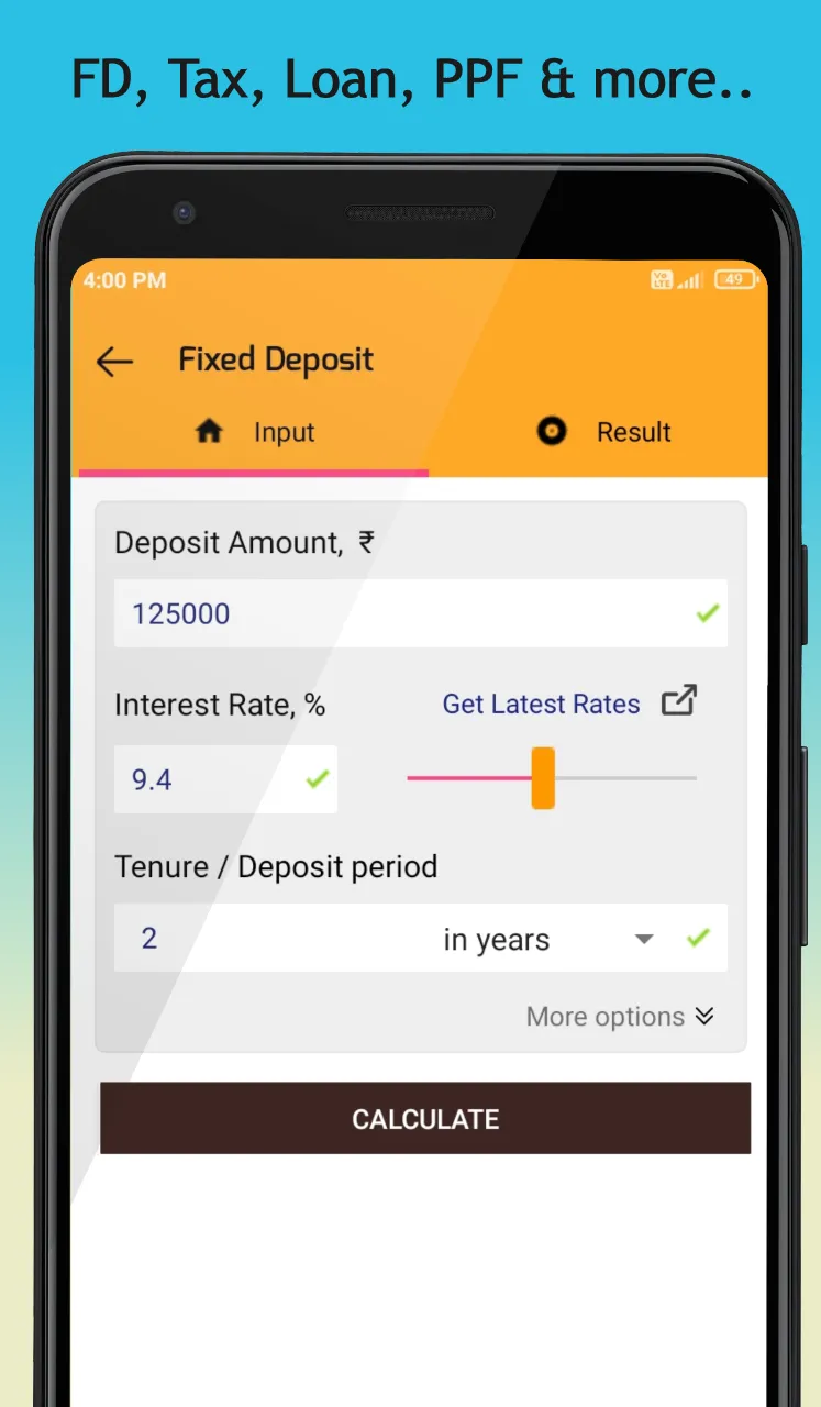 Bank FD Calculators - Fineezy | Indus Appstore | Screenshot