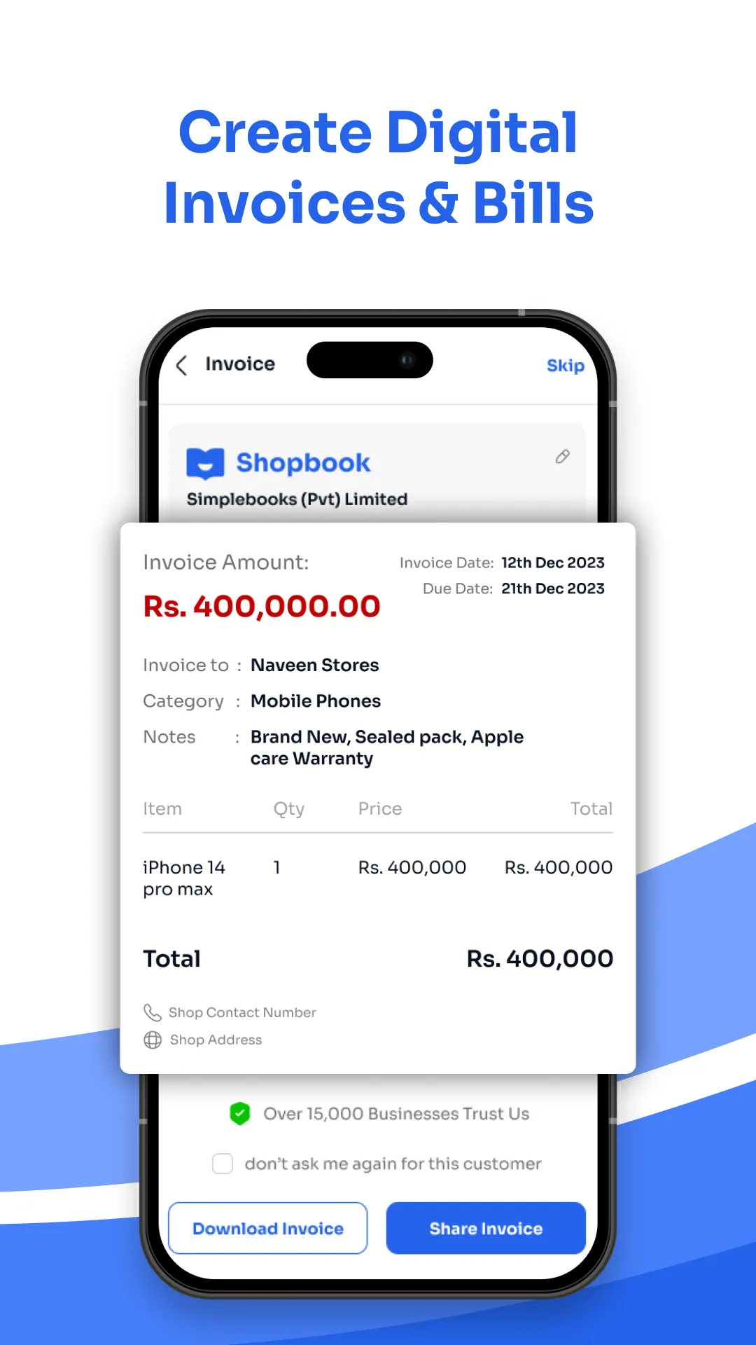 Shopbook Bookkeeping App | Indus Appstore | Screenshot