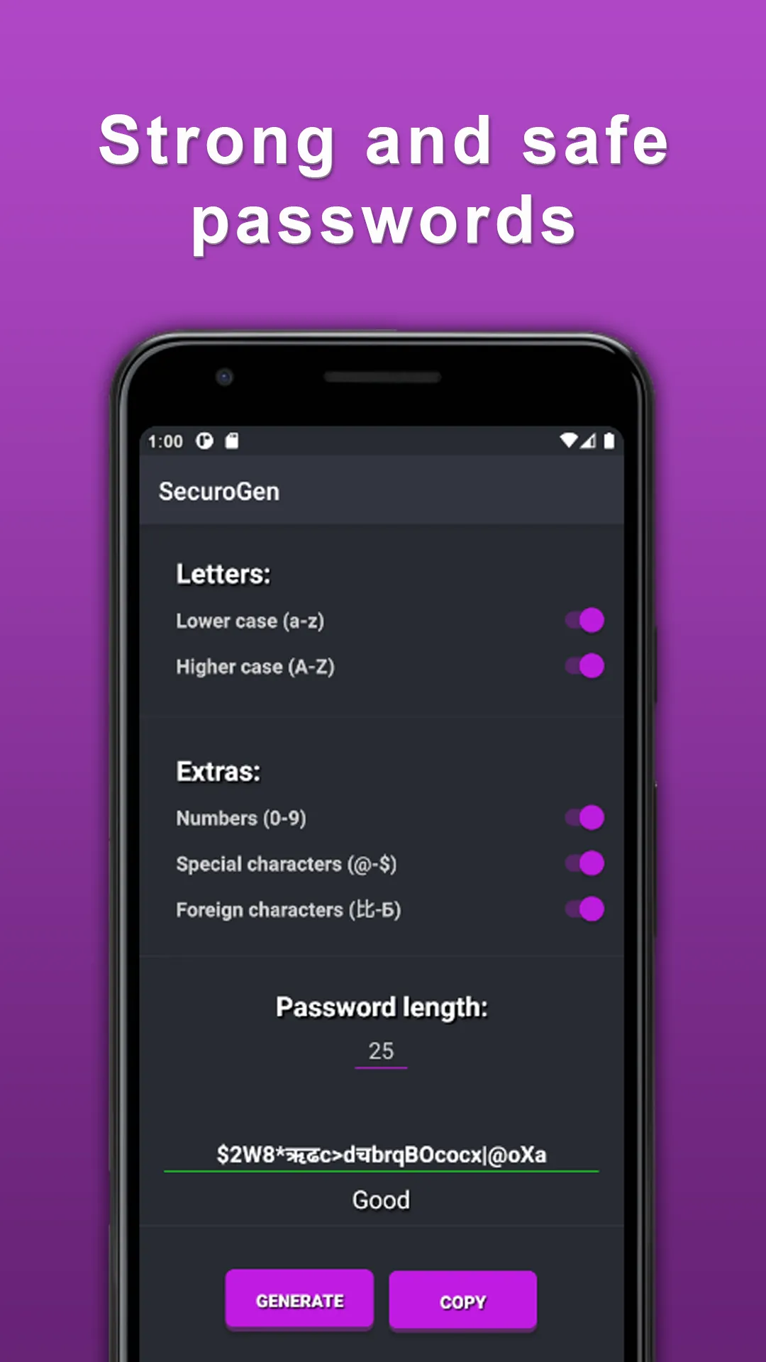 SecuroGen - Password generator | Indus Appstore | Screenshot