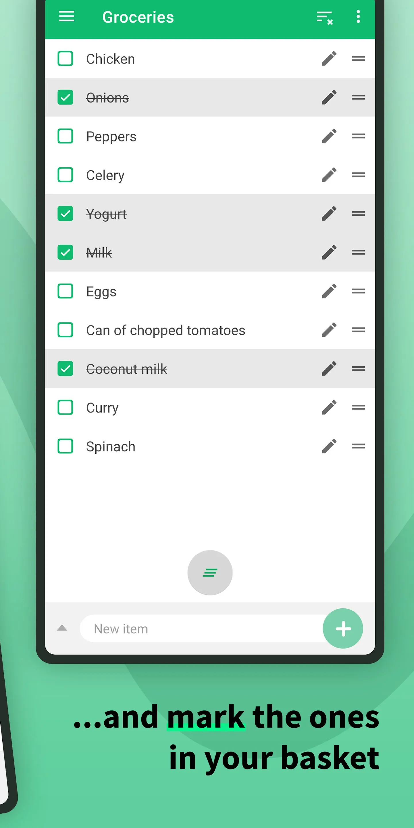 Shopping Lists (with widget) | Indus Appstore | Screenshot