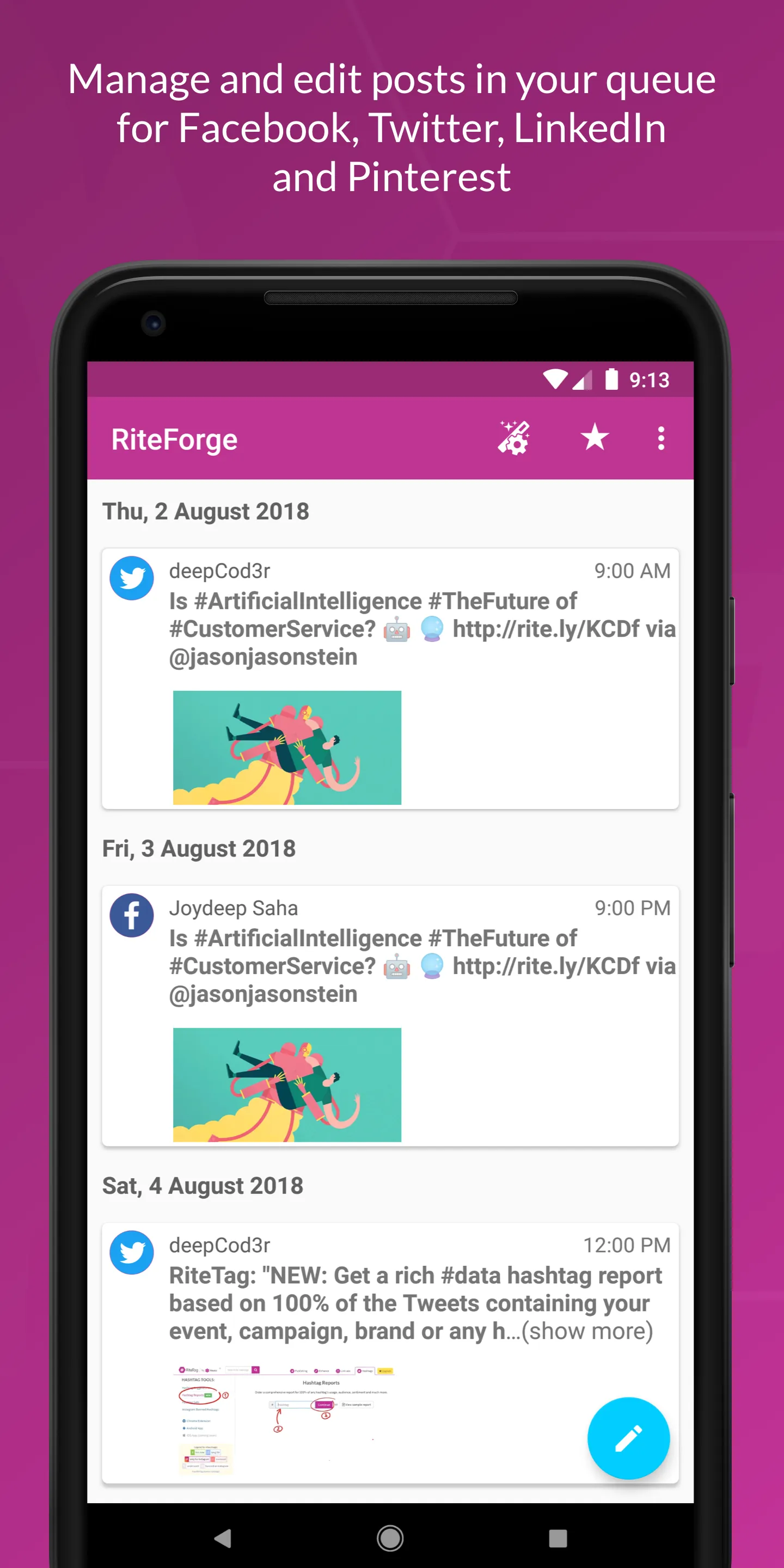 RiteForge Social Media Schedul | Indus Appstore | Screenshot