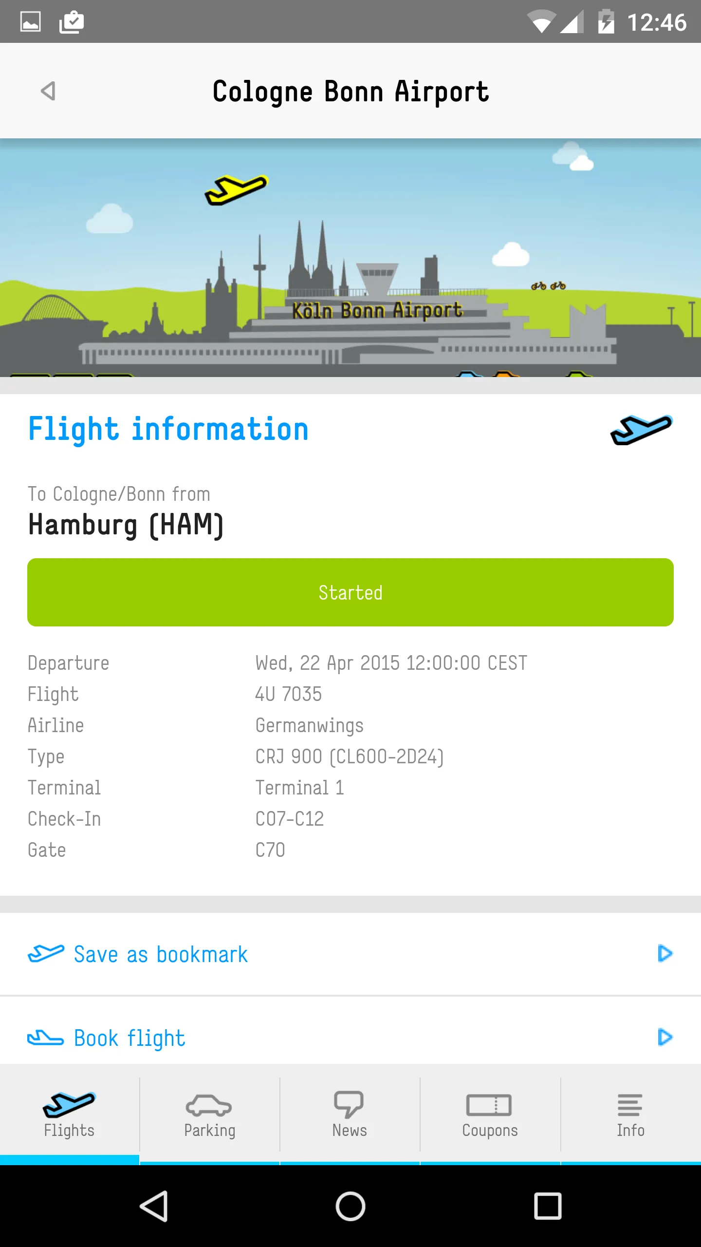 Cologne Bonn Airport | Indus Appstore | Screenshot