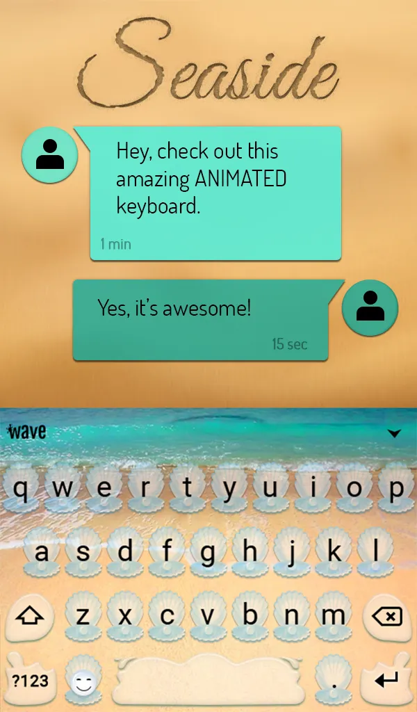 Seaside Keyboard + Wallpaper | Indus Appstore | Screenshot