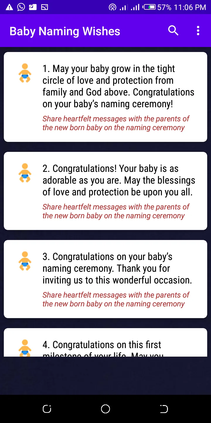 Baby Naming Ceremony Wishes | Indus Appstore | Screenshot