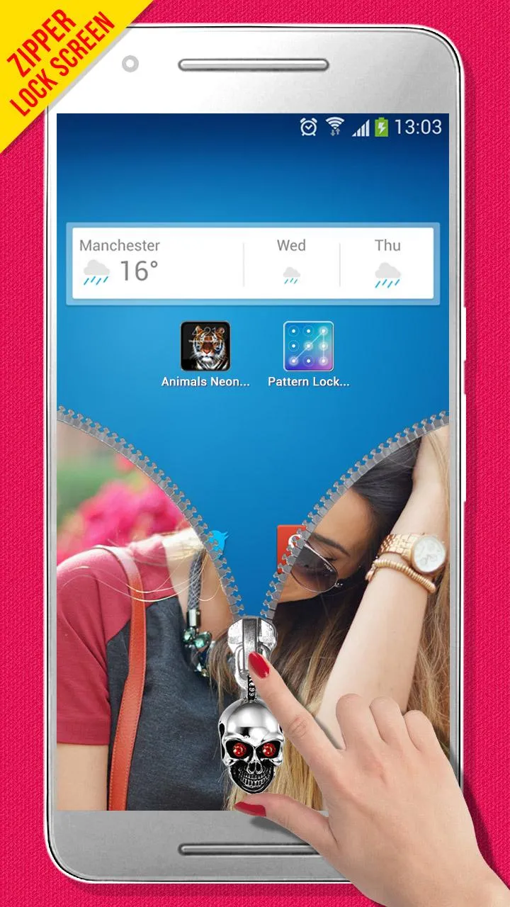 Photo Zipper Lock Screen | Indus Appstore | Screenshot