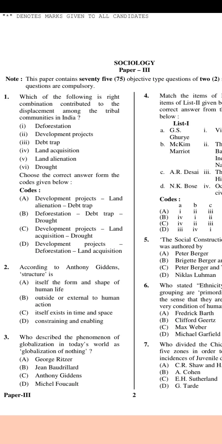 SOCIOLOGY NET PAPER | Indus Appstore | Screenshot