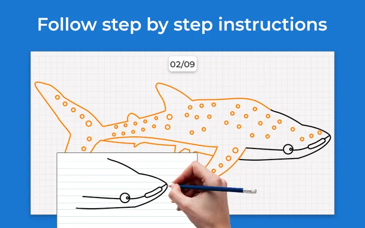 Shark Draw Step by Step | Indus Appstore | Screenshot